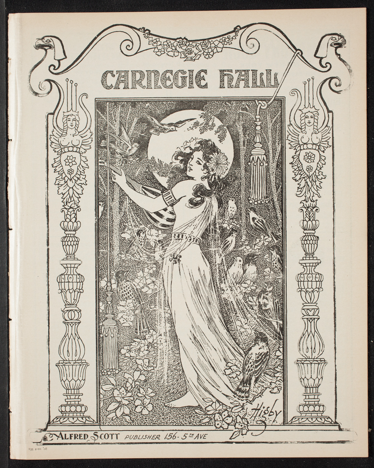 Johanna Gadski, Soprano, April 10, 1908, program page 1