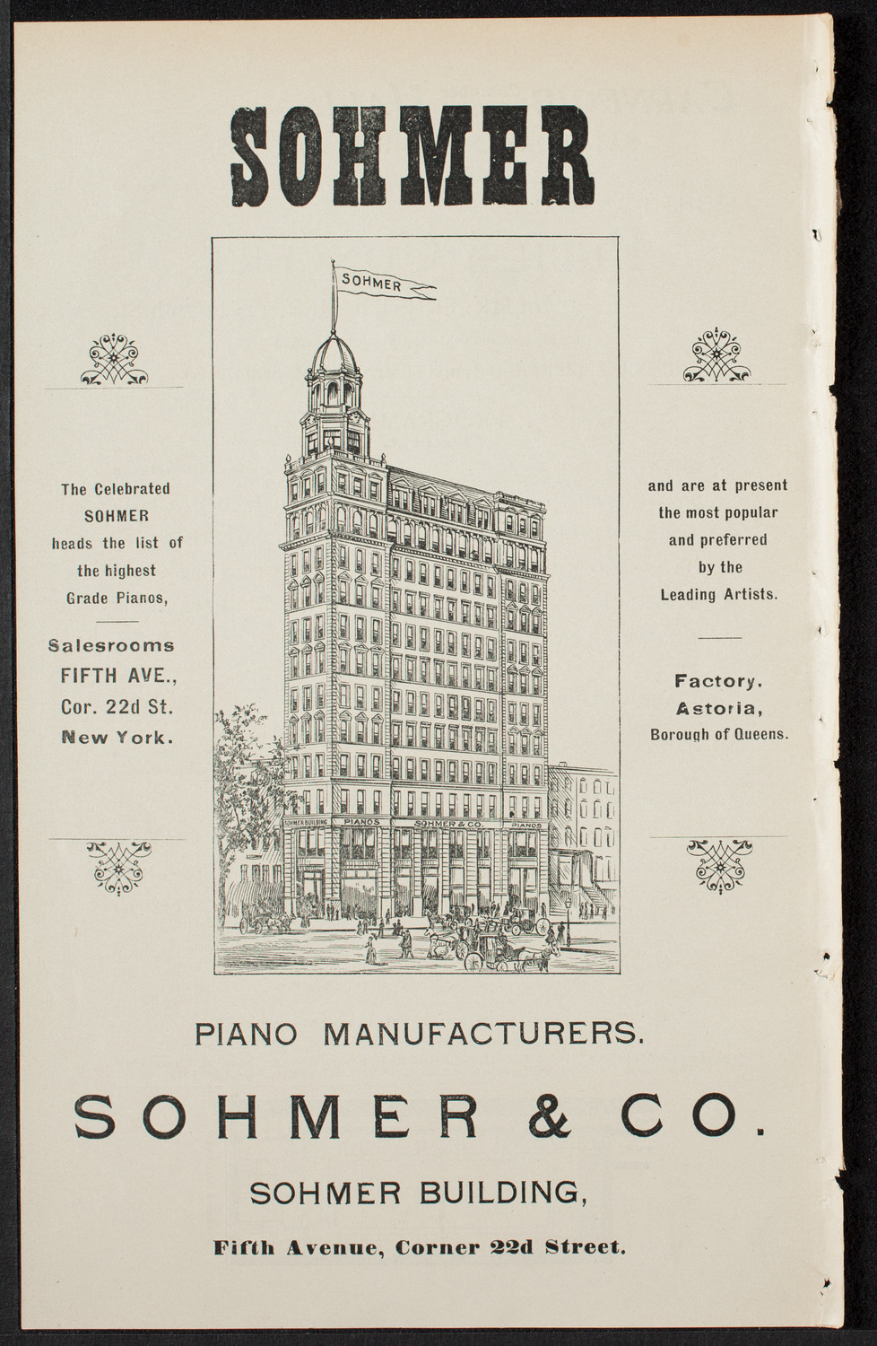 Students of Ernst Bauer, November 12, 1898, program page 2