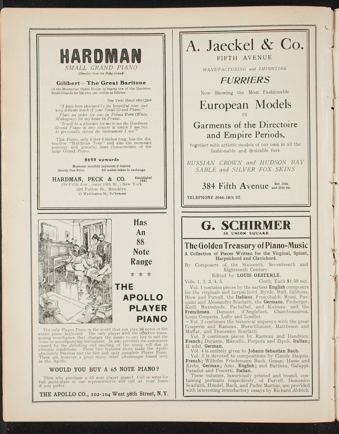 Benefit: St. Mark's Hospital, November 27, 1908, program page 8