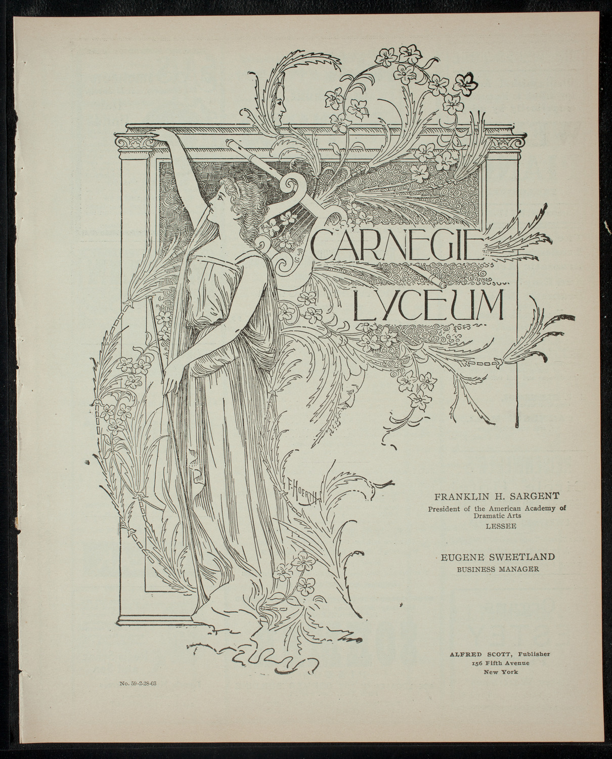 Armenian Dramatic Company of New York, February 28, 1903, program page 1