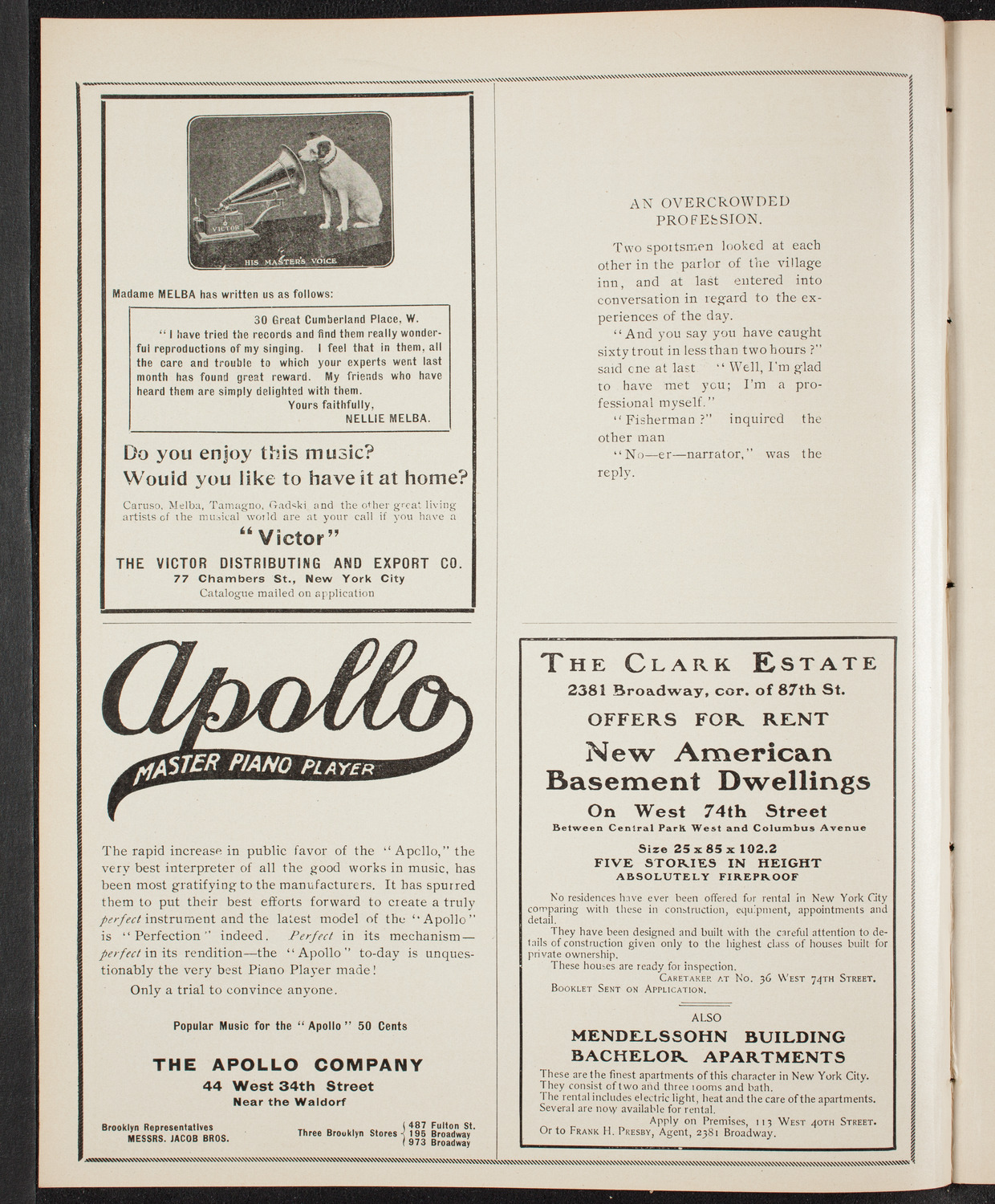 Johanna Gadski, Soprano, and David Bispham, Bass, November 17, 1904, program page 2