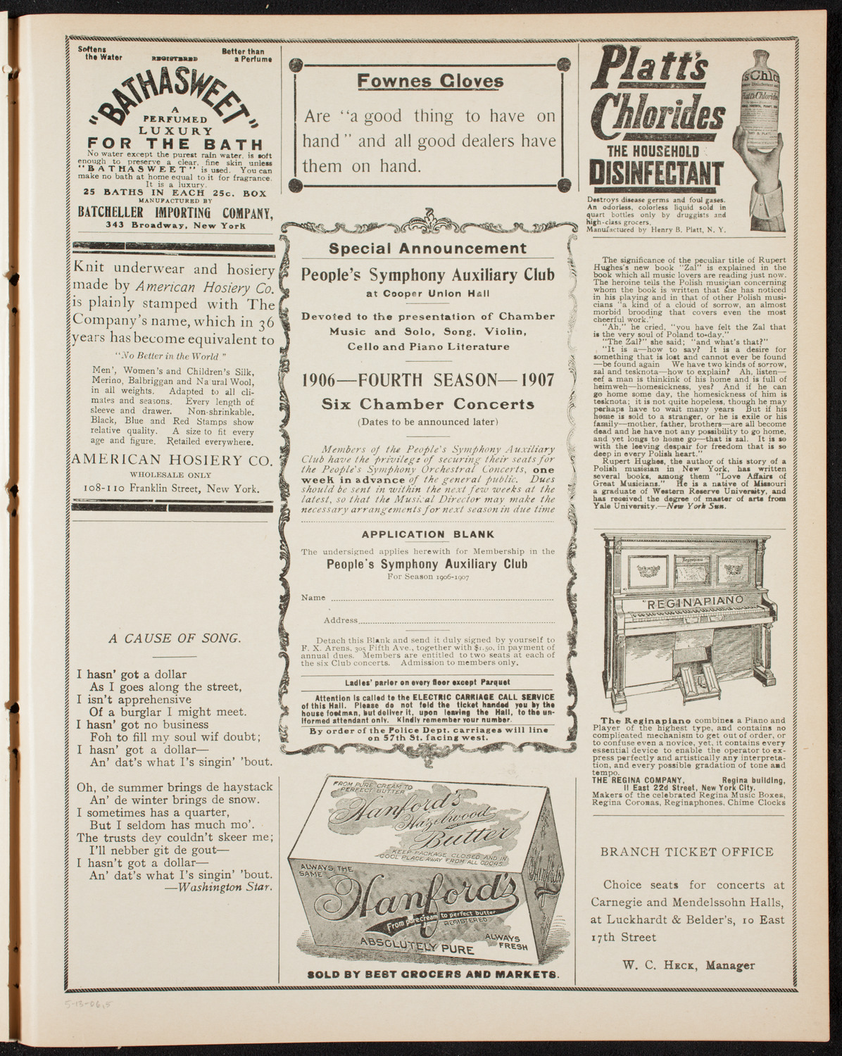 Lecture by Burr McIntosh, May 13, 1906, program page 9