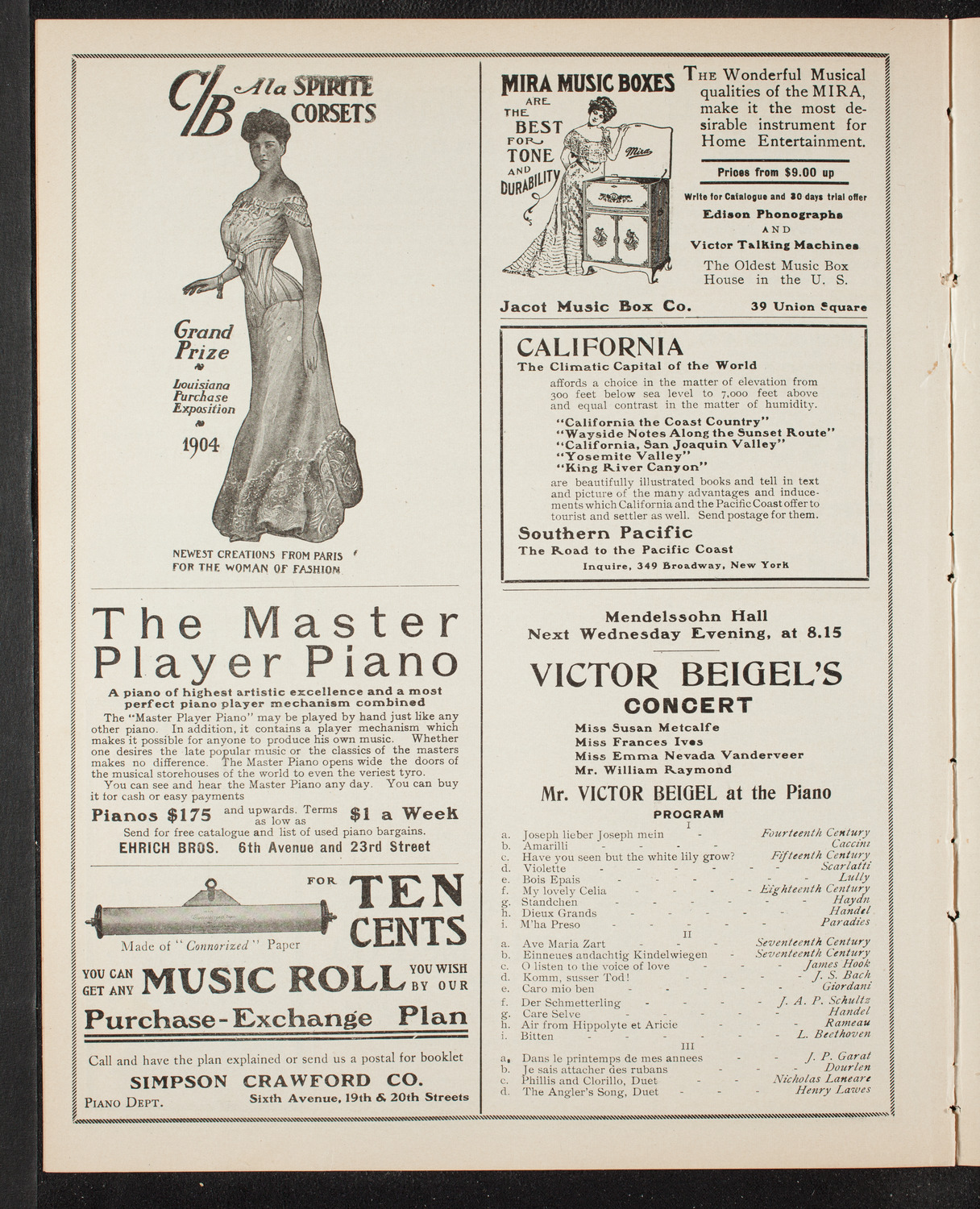 New York Philharmonic, January 13, 1906, program page 8