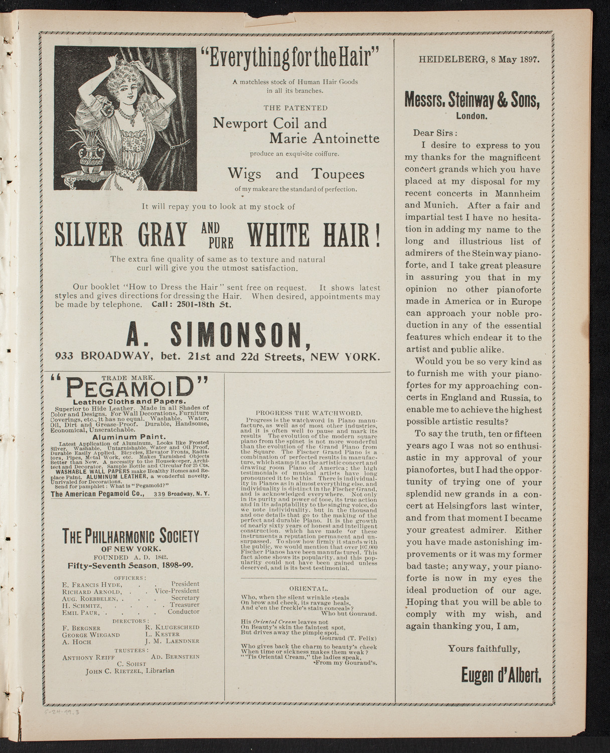 Graduation: Packard's Business College, May 24, 1899, program page 5