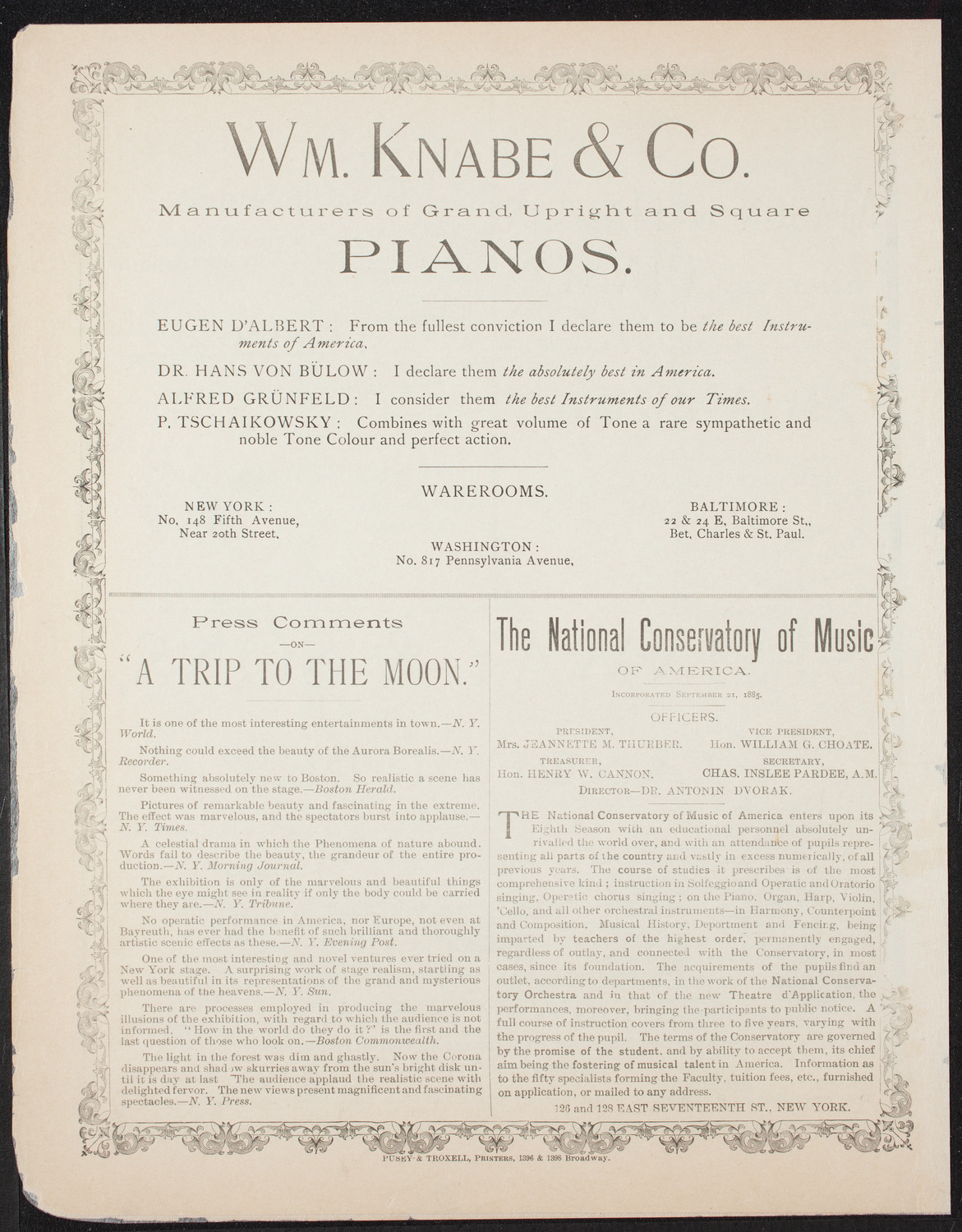 Plunket Greene, April 18, 1893, program page 4