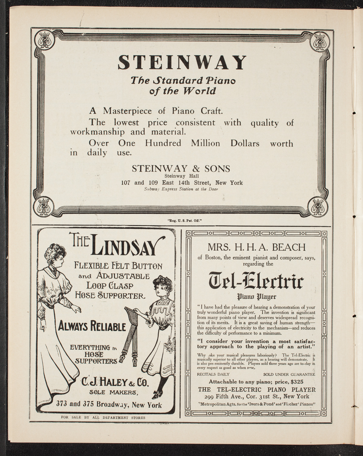 Volpe Symphony Society of New York, March 25, 1909, program page 4