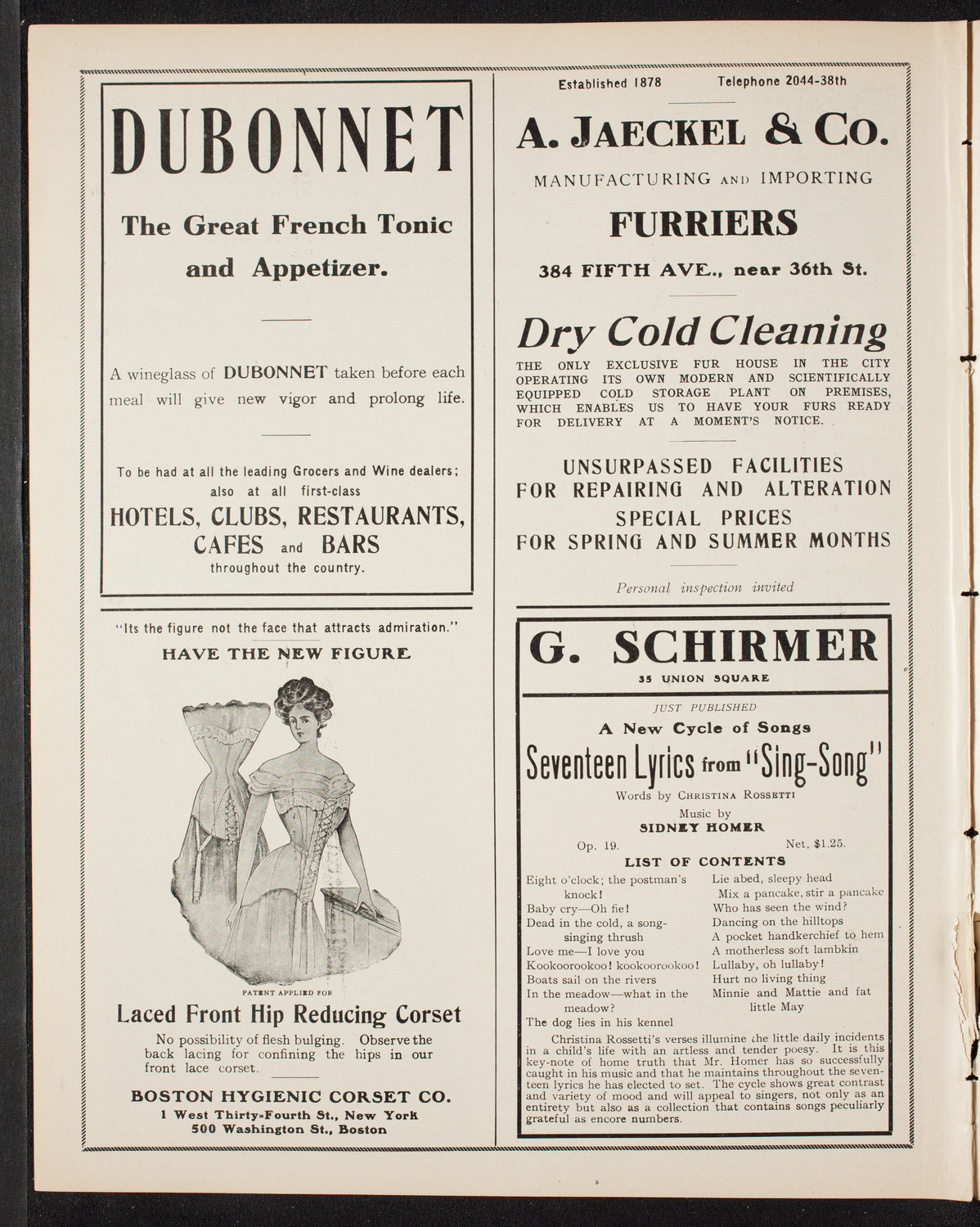 Amicitia Amateur Band, April 26, 1908, program page 8