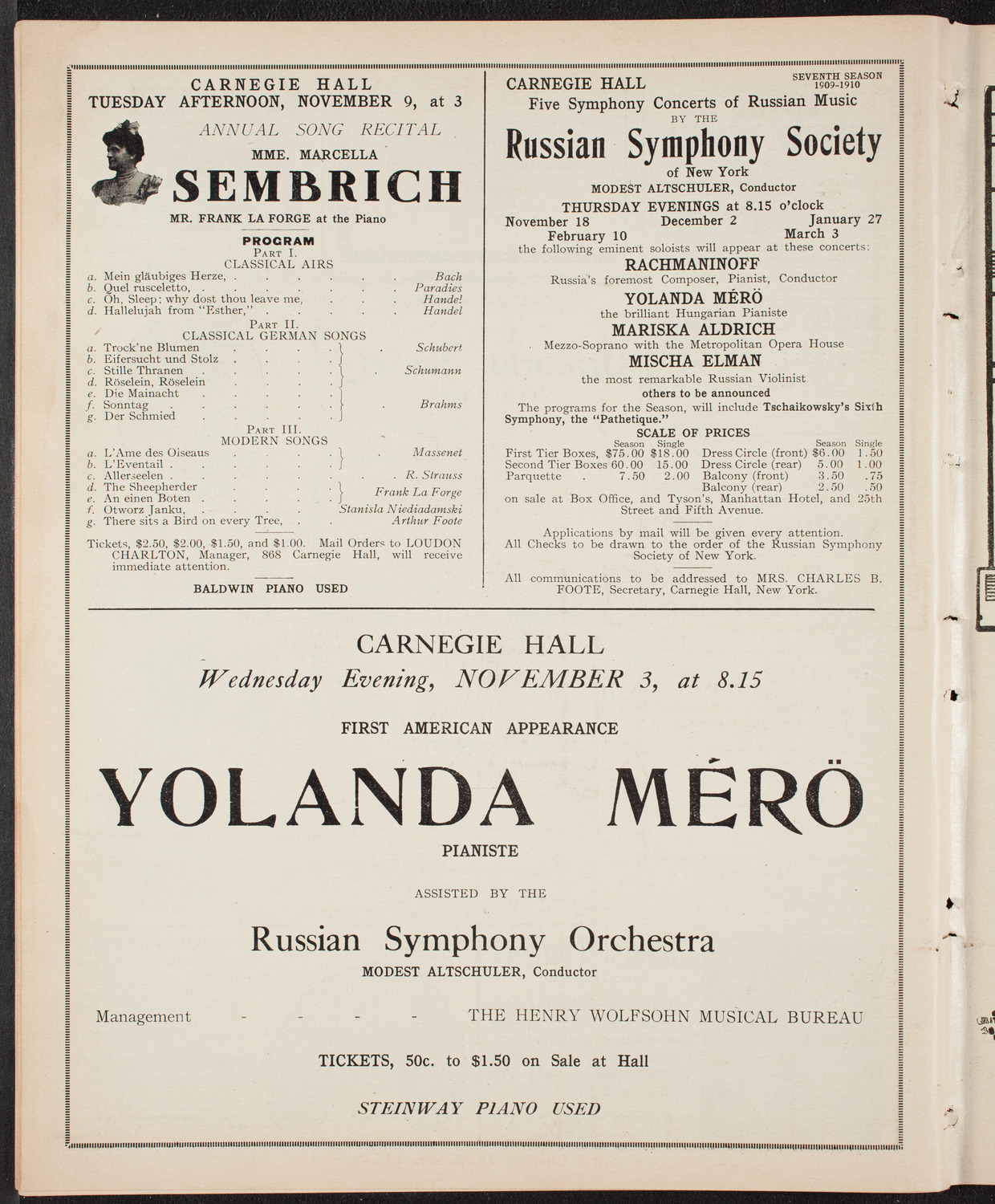 Lecture by R.G. Knowles, October 24, 1909, program page 10