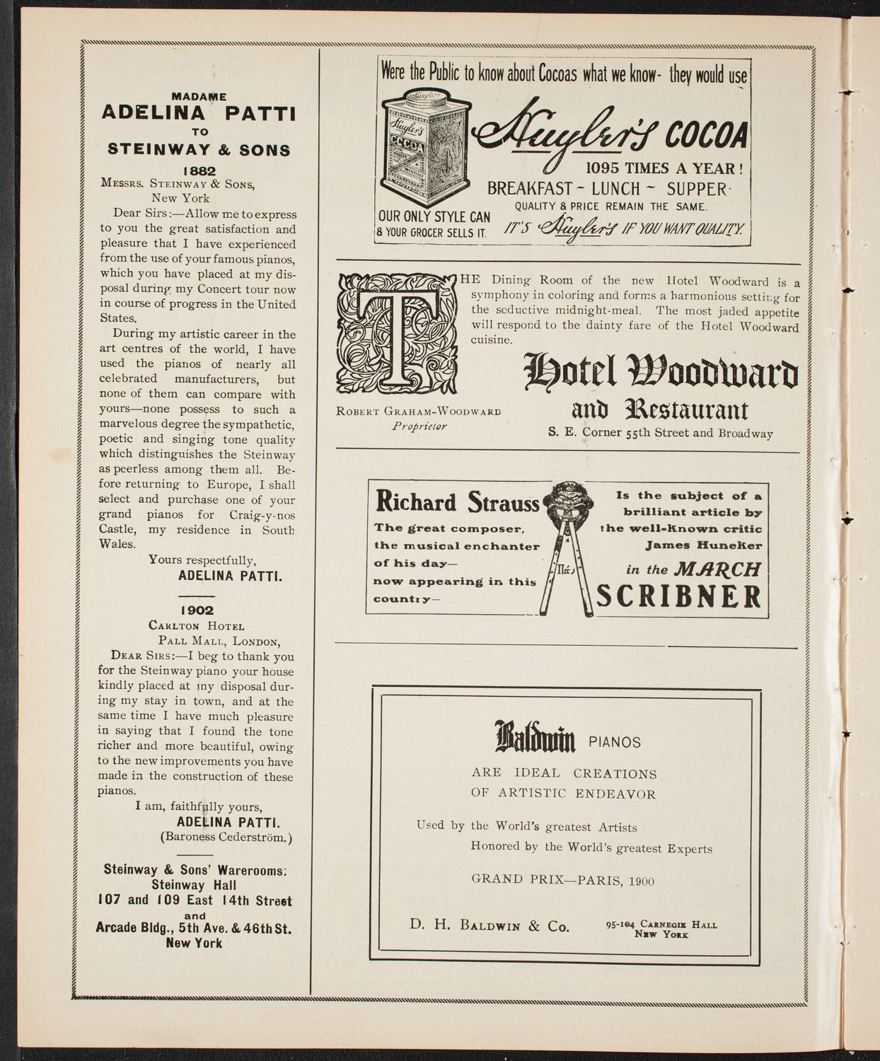 Richard Strauss with Wetzler Symphony Orchestra, March 3, 1904, program page 4