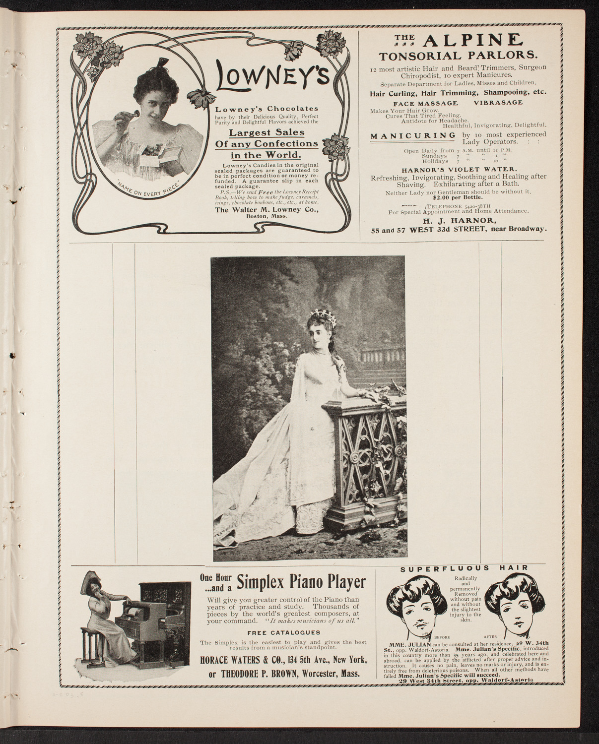 Adelina Patti, November 2, 1903, program page 15