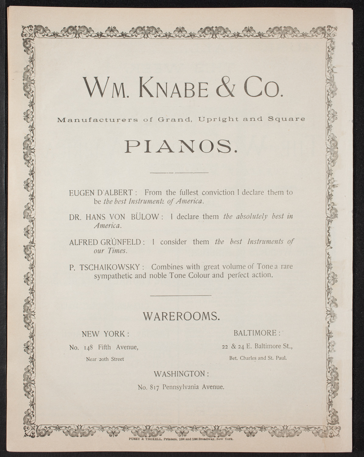 New York Symphony Orchestra, April 14, 1893, program page 8