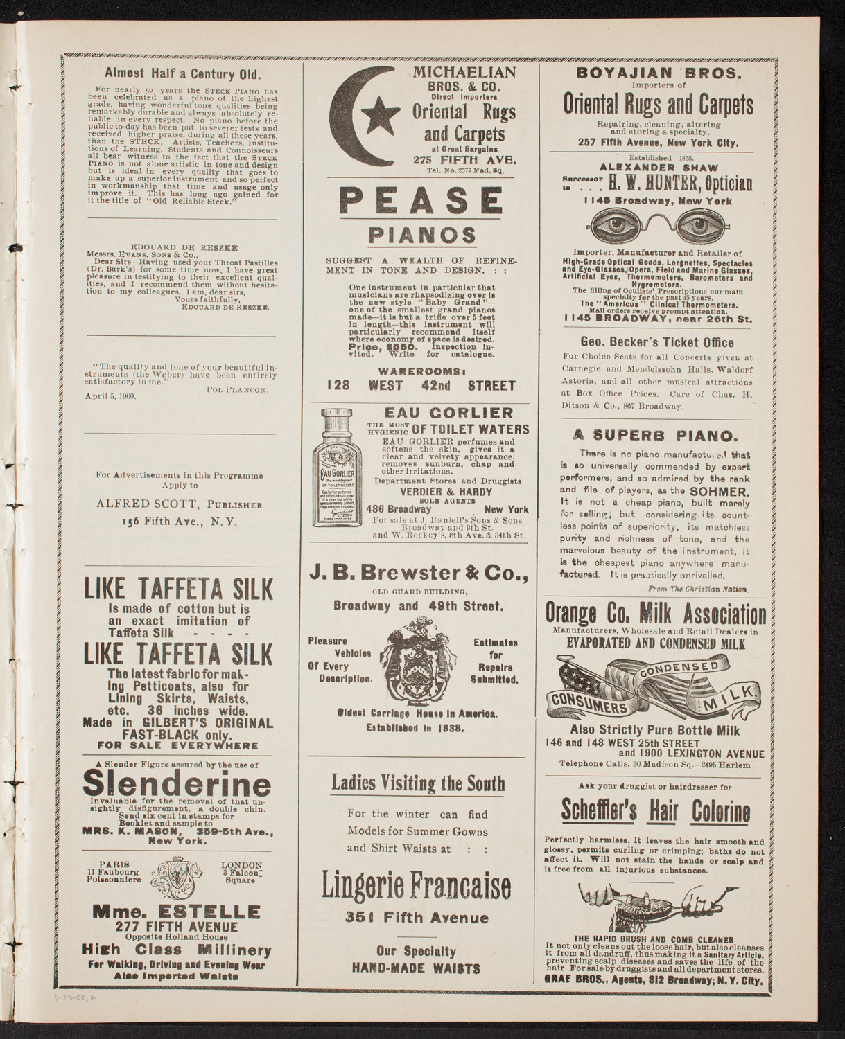 Graduation: Packard Commercial School, May 23, 1902, program page 3