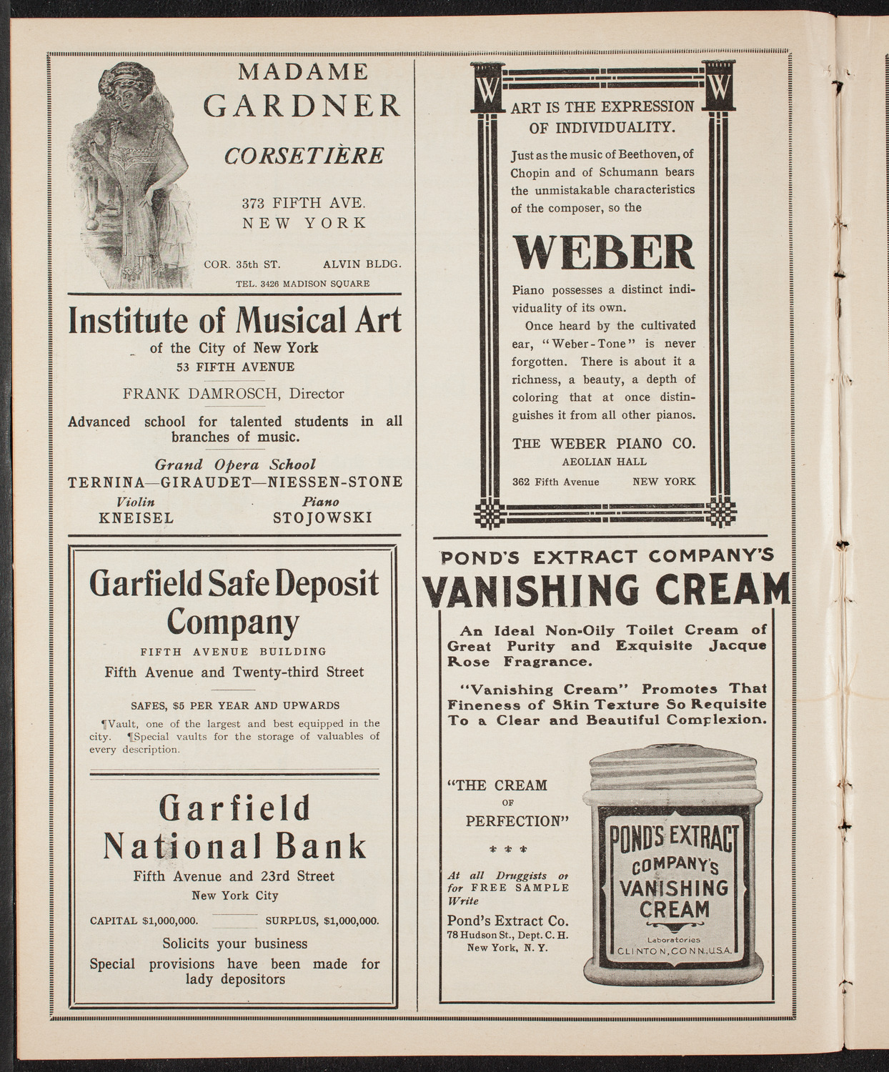 Maud Allan with The Russian Symphony Orchestra, January 29, 1910, program page 6