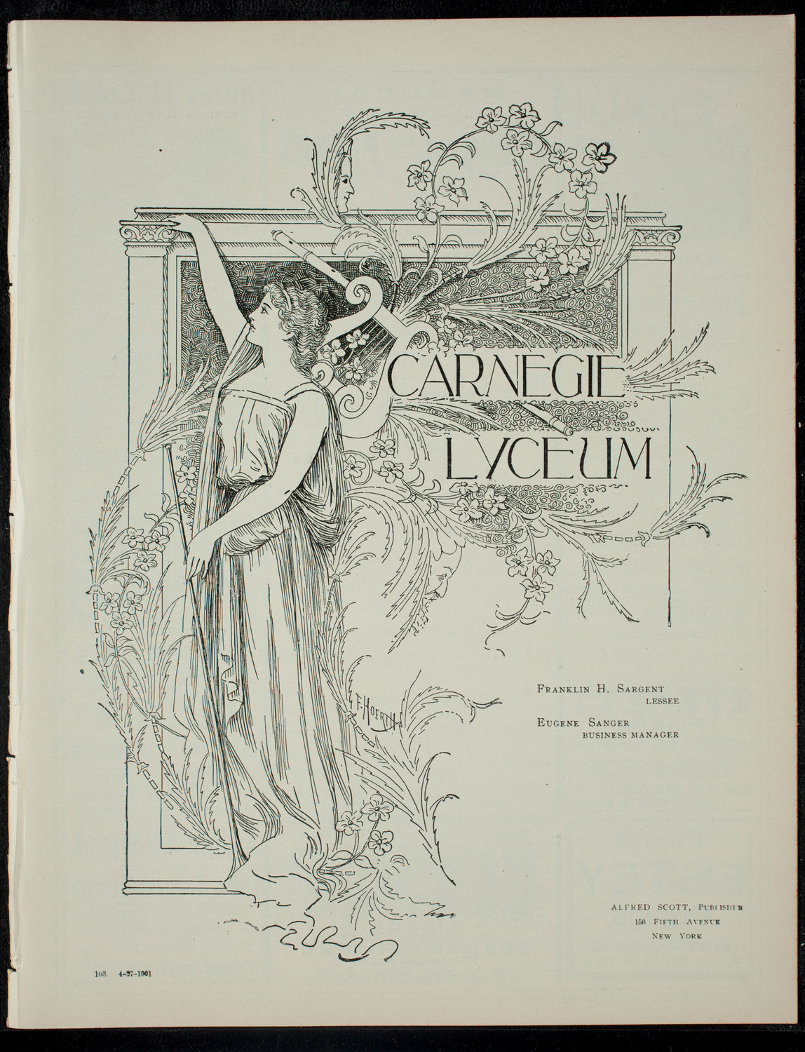 Concert by the Union College Musical Association, April 27, 1901, program page 1