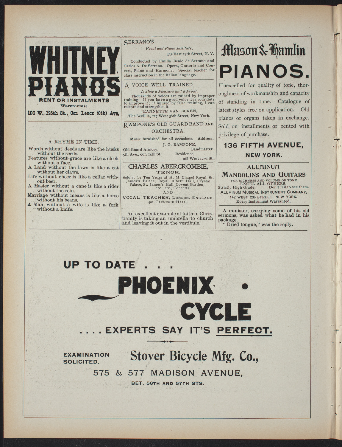 Saturday Morning Conferences on Comparative Literature, March 27, 1897, program page 2