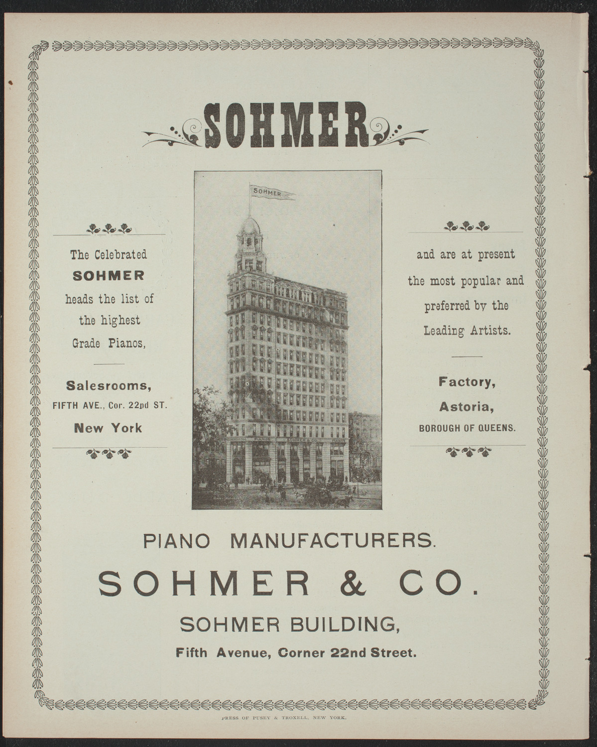Powers-Mannes Wednesday Morning Musicale, March 2, 1898, program page 8