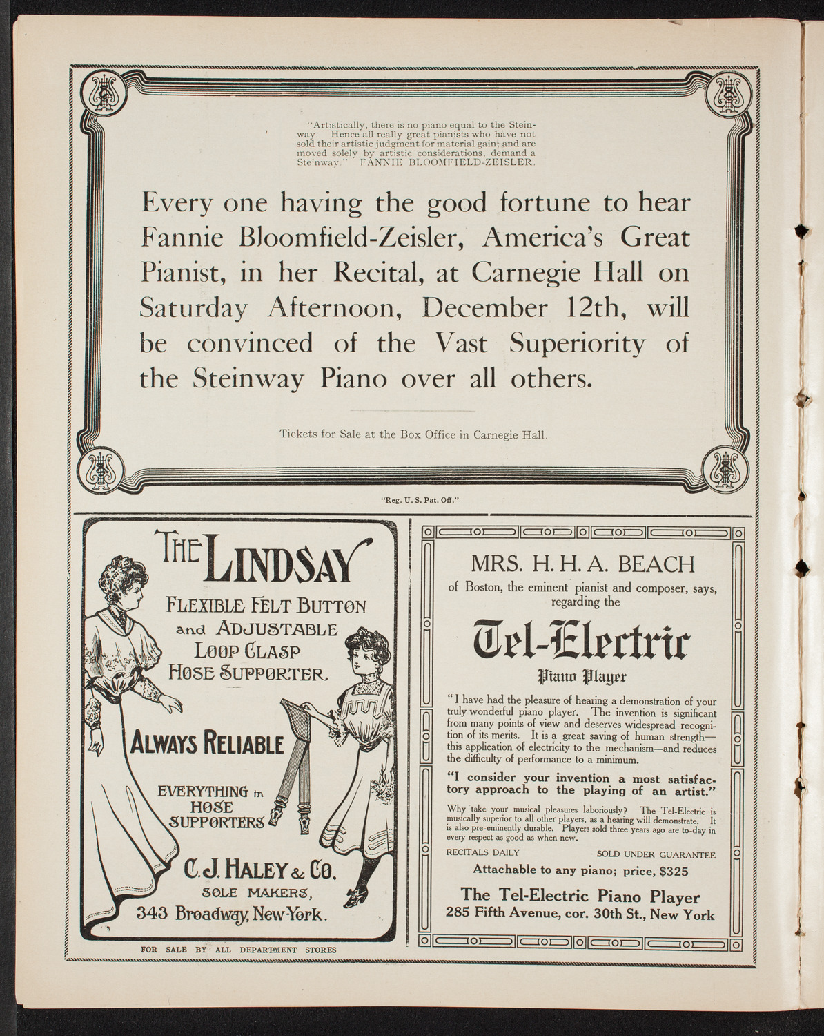 Russian Symphony Society of New York, December 10, 1908, program page 4