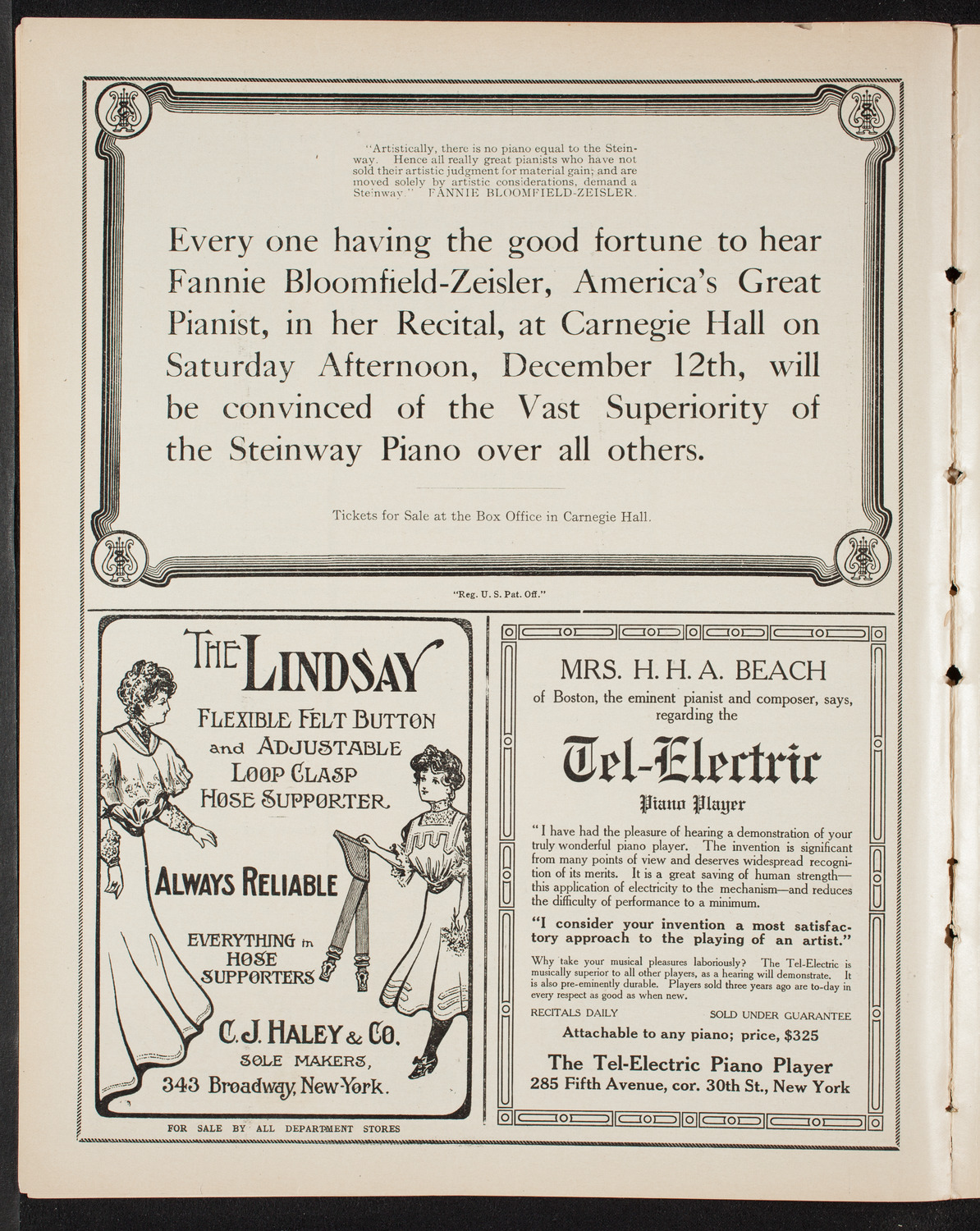 Russian Symphony Society of New York, December 10, 1908, program page 4