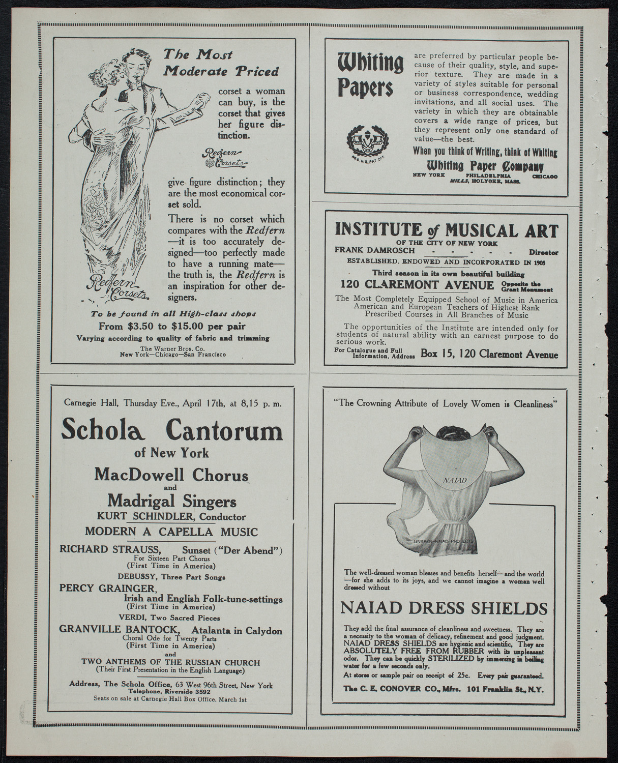 New York Philharmonic, March 30, 1913, program page 2
