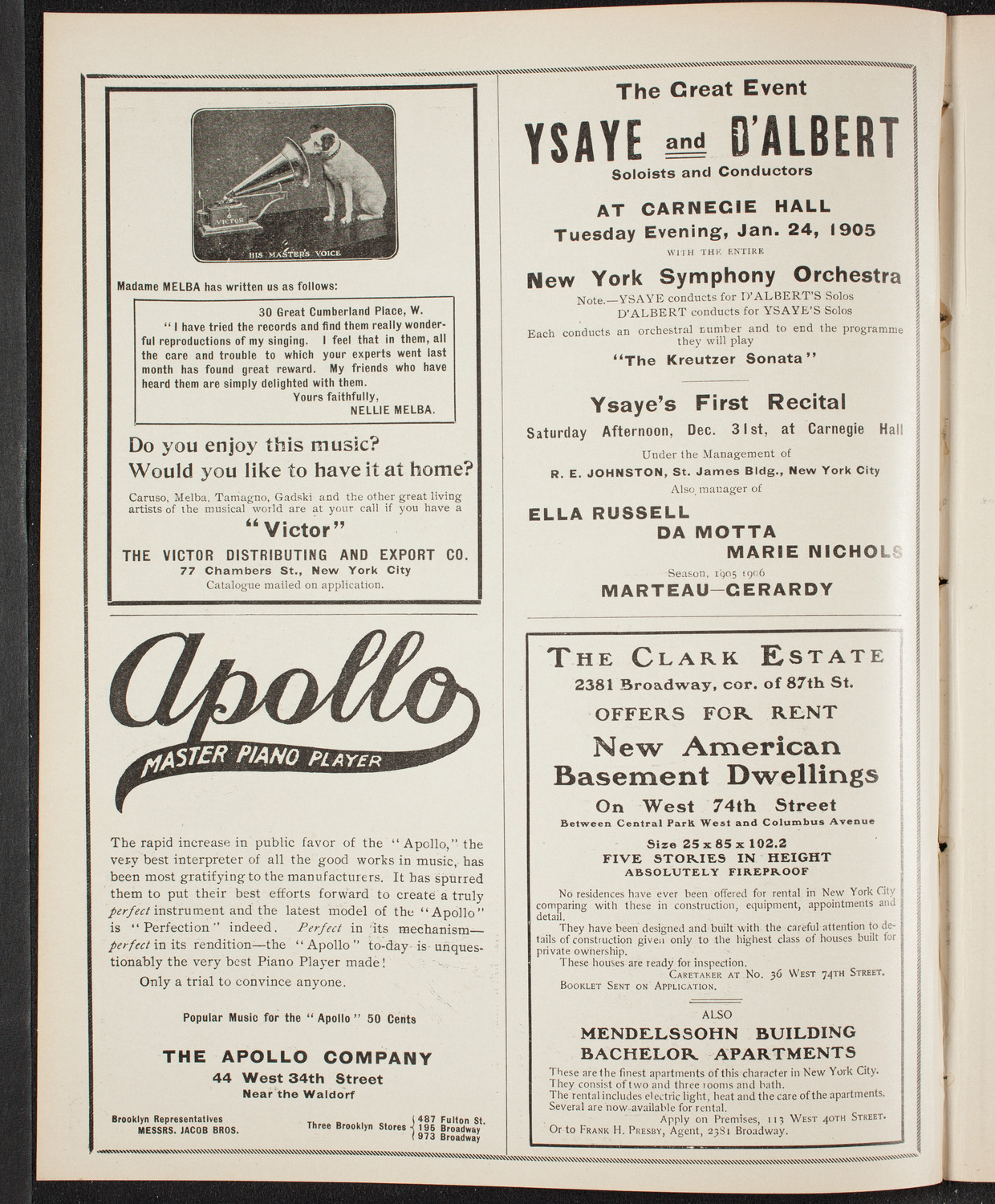 Russian Symphony Society of New York, November 19, 1904, program page 2