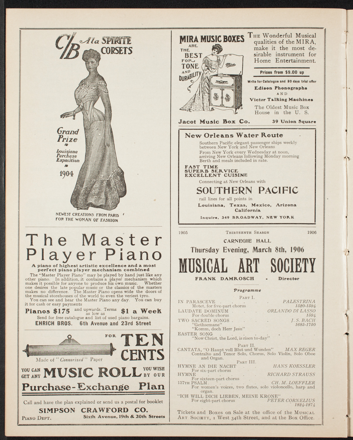 New York Banks' Glee Club, February 12, 1906, program page 8