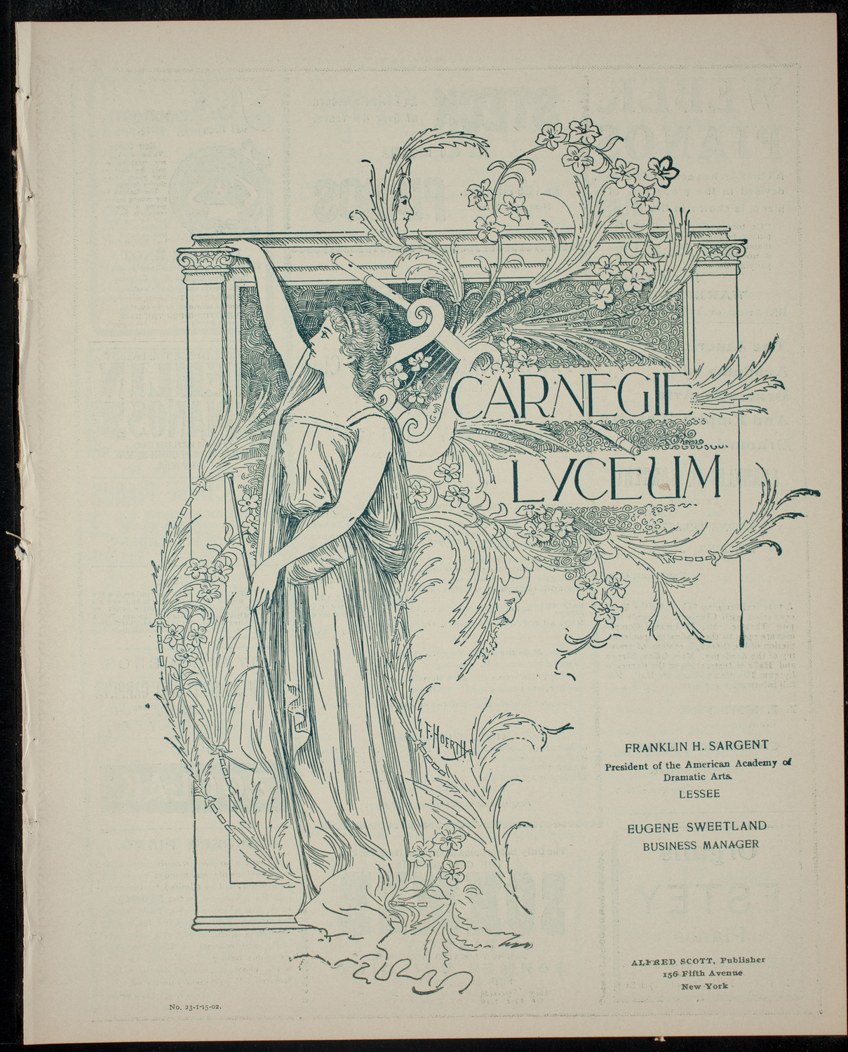Students' Dramatic Club, January 15, 1902, program page 1
