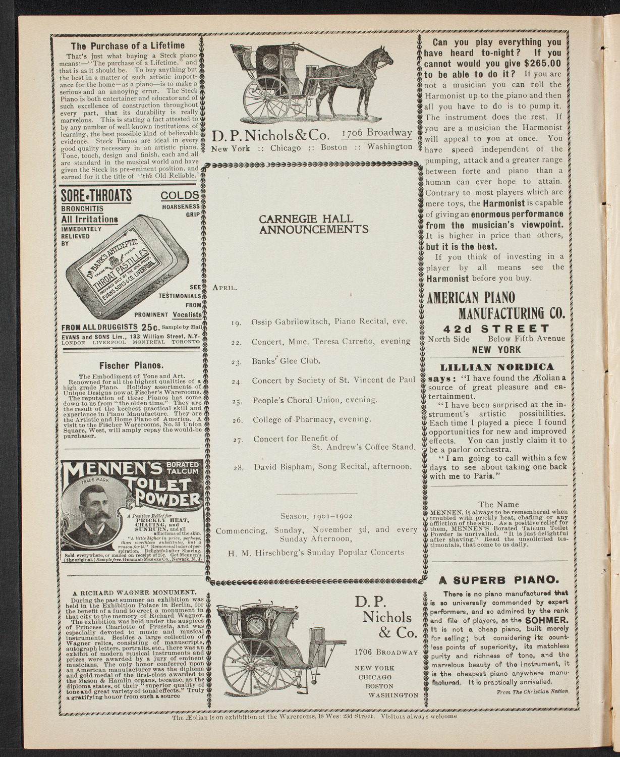 Meeting: Mass Meeting of the Democrats of New York, April 18, 1901, program page 2