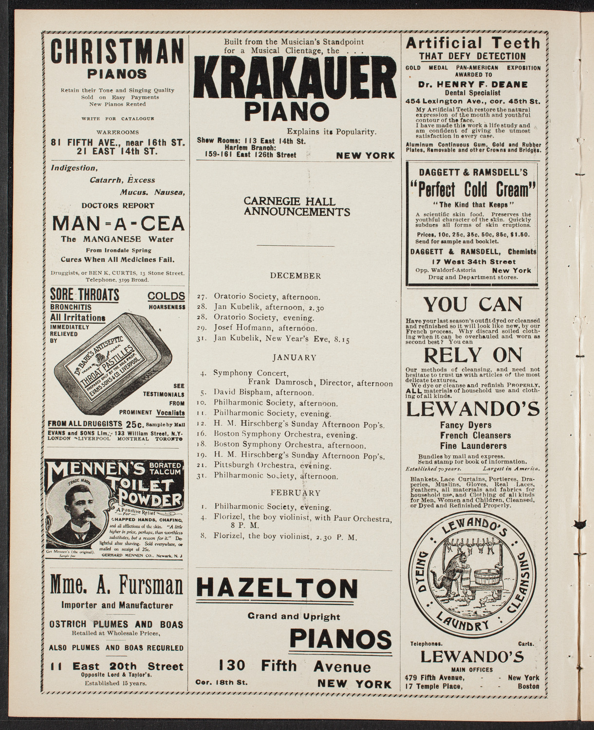 New York Festival Chorus, December 22, 1901, program page 2