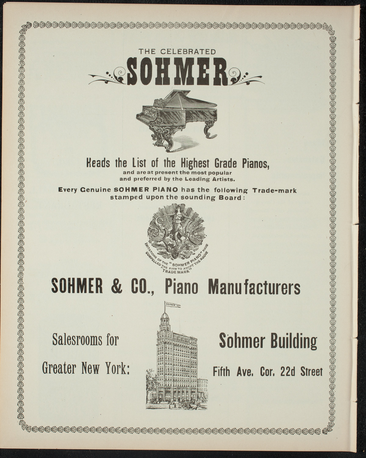 Students of Richard Burmeister, April 30, 1898, program page 8