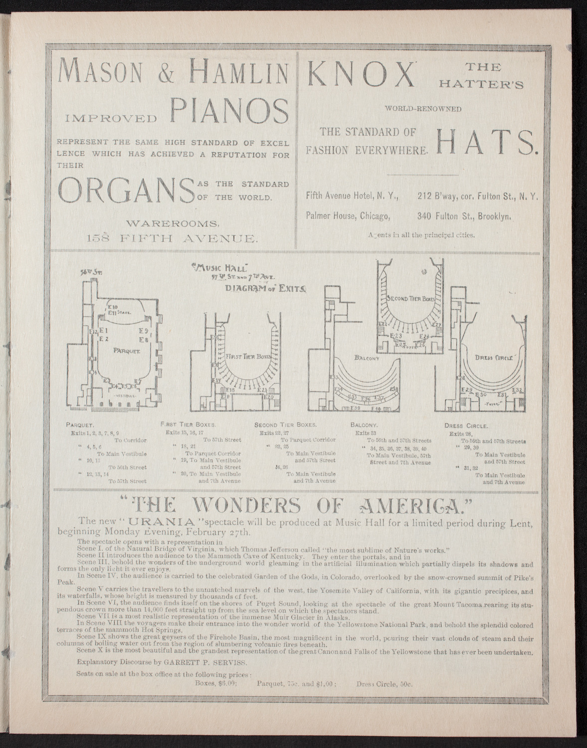 Damrosch Sunday Concert, February 26, 1893, program page 3