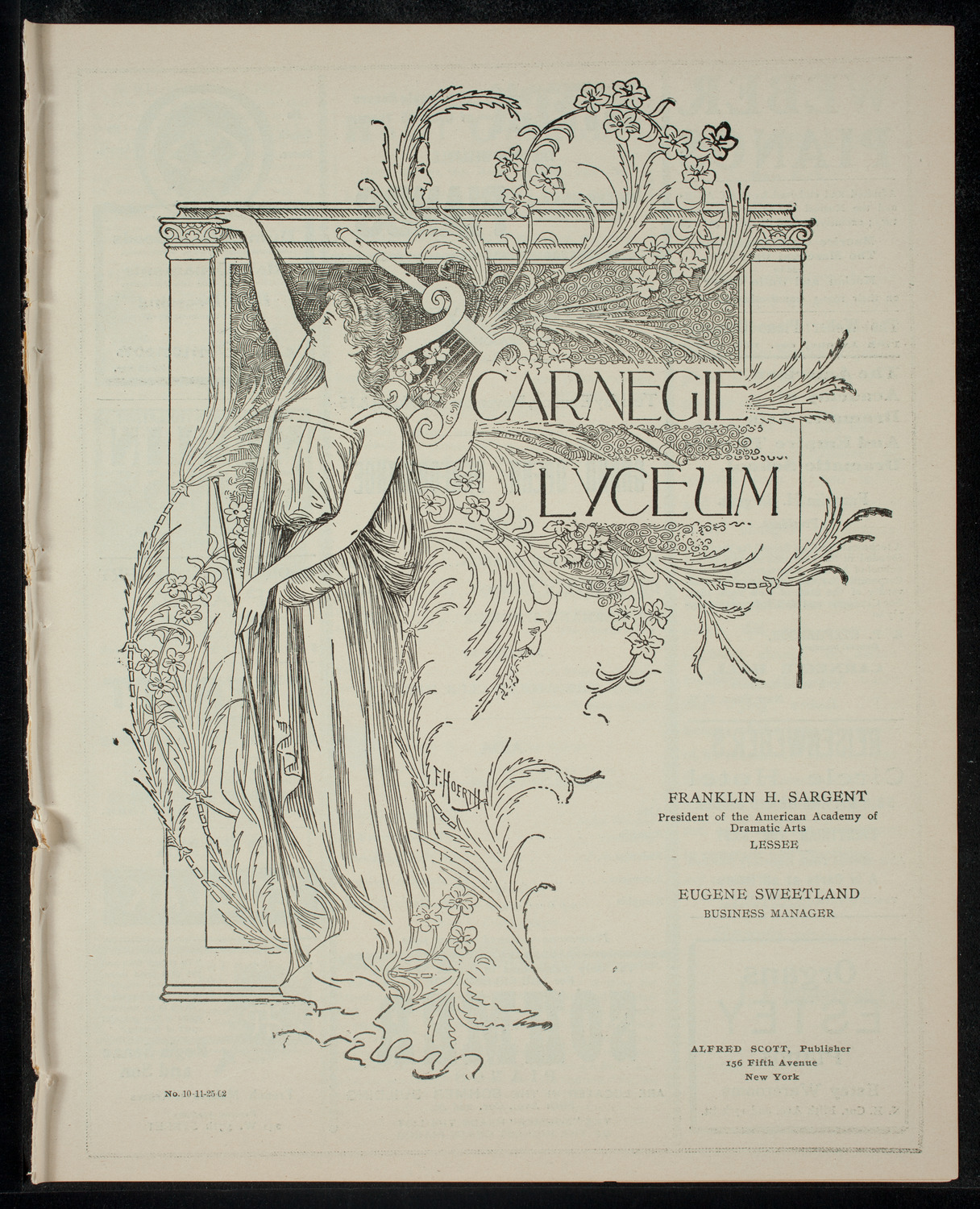 Grand Opera Performance, November 25, 1902, program page 1