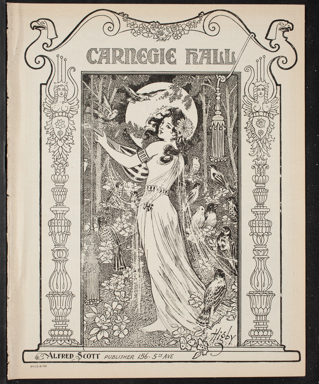 New York Philharmonic, December 8, 1909, program page 1