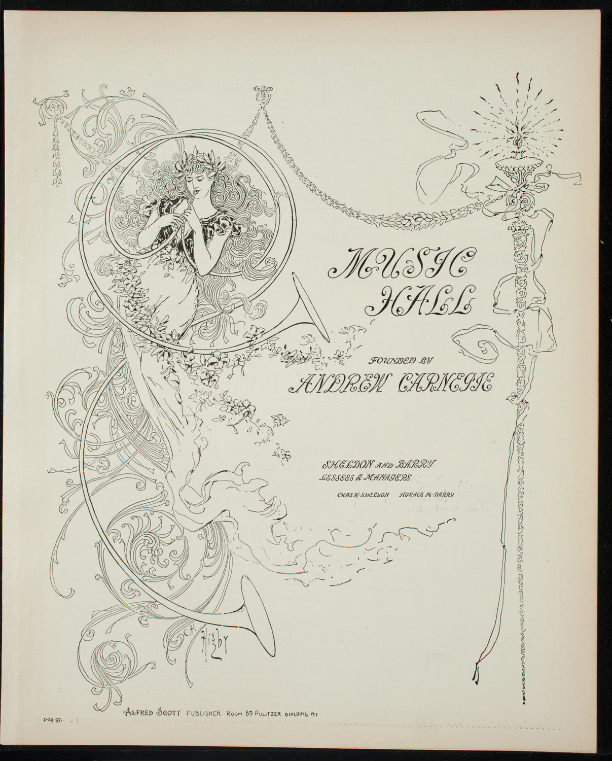 Rutgers College Glee and Mandolin Club, January 14, 1897, program page 1