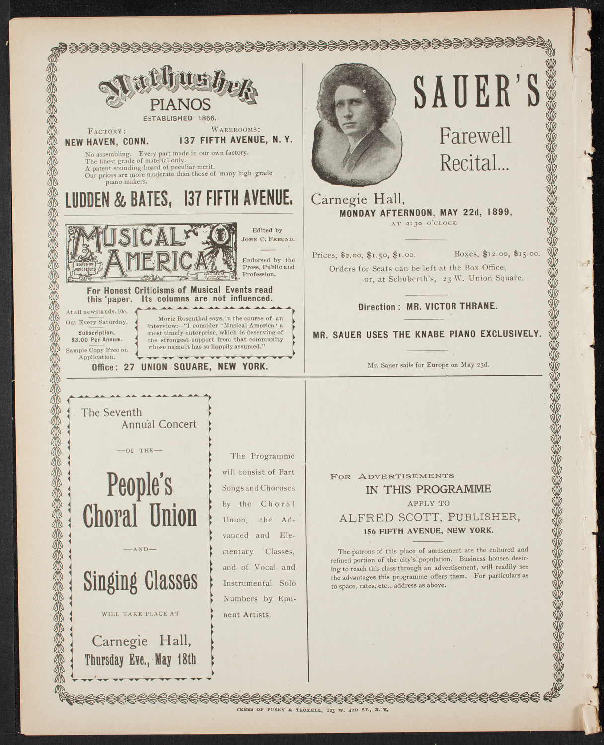 Meeting: Catholic Boys' Association, April 23, 1899, program page 8