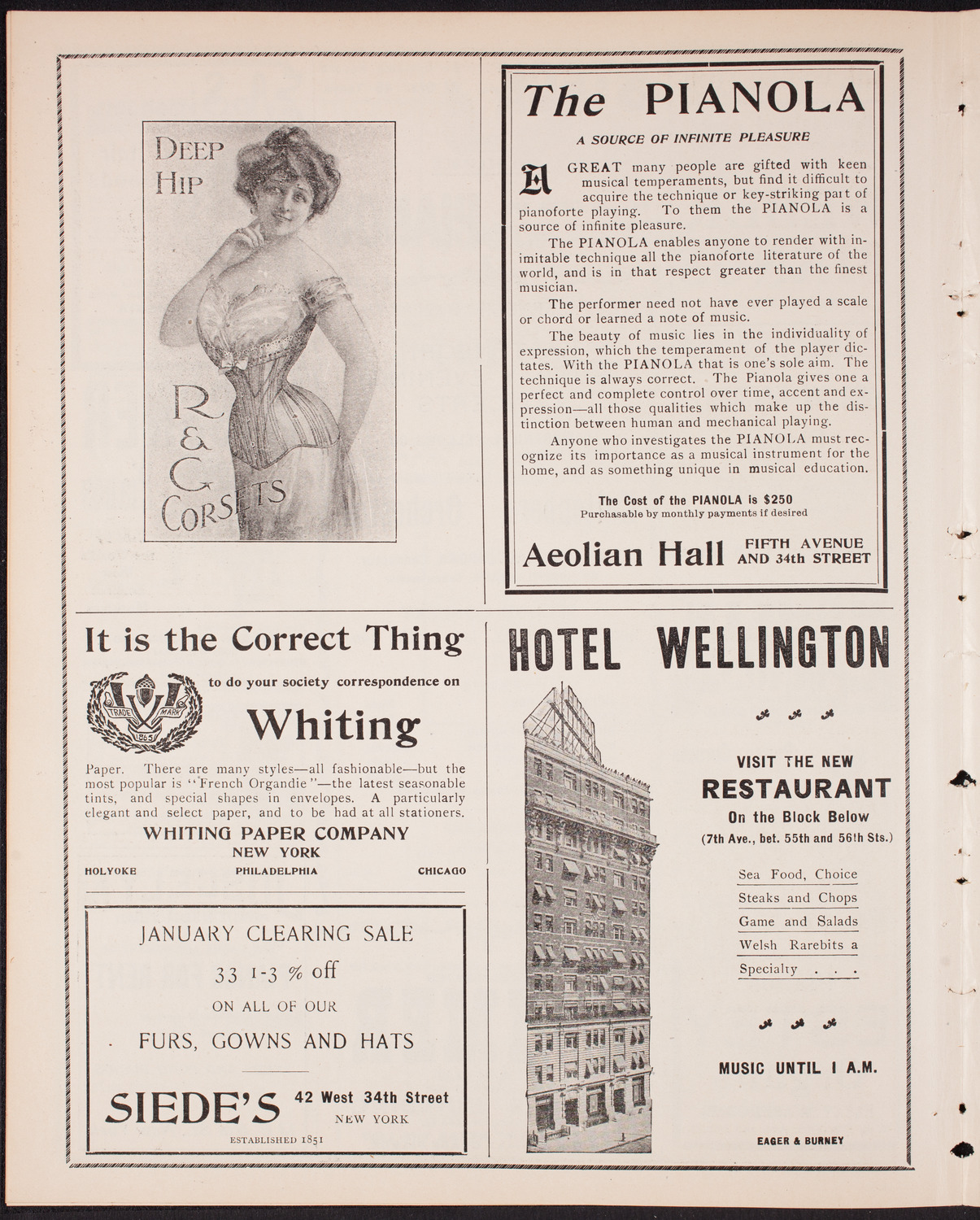 Kaltenborn Sunday Evening Concert, January 11, 1903, program page 6