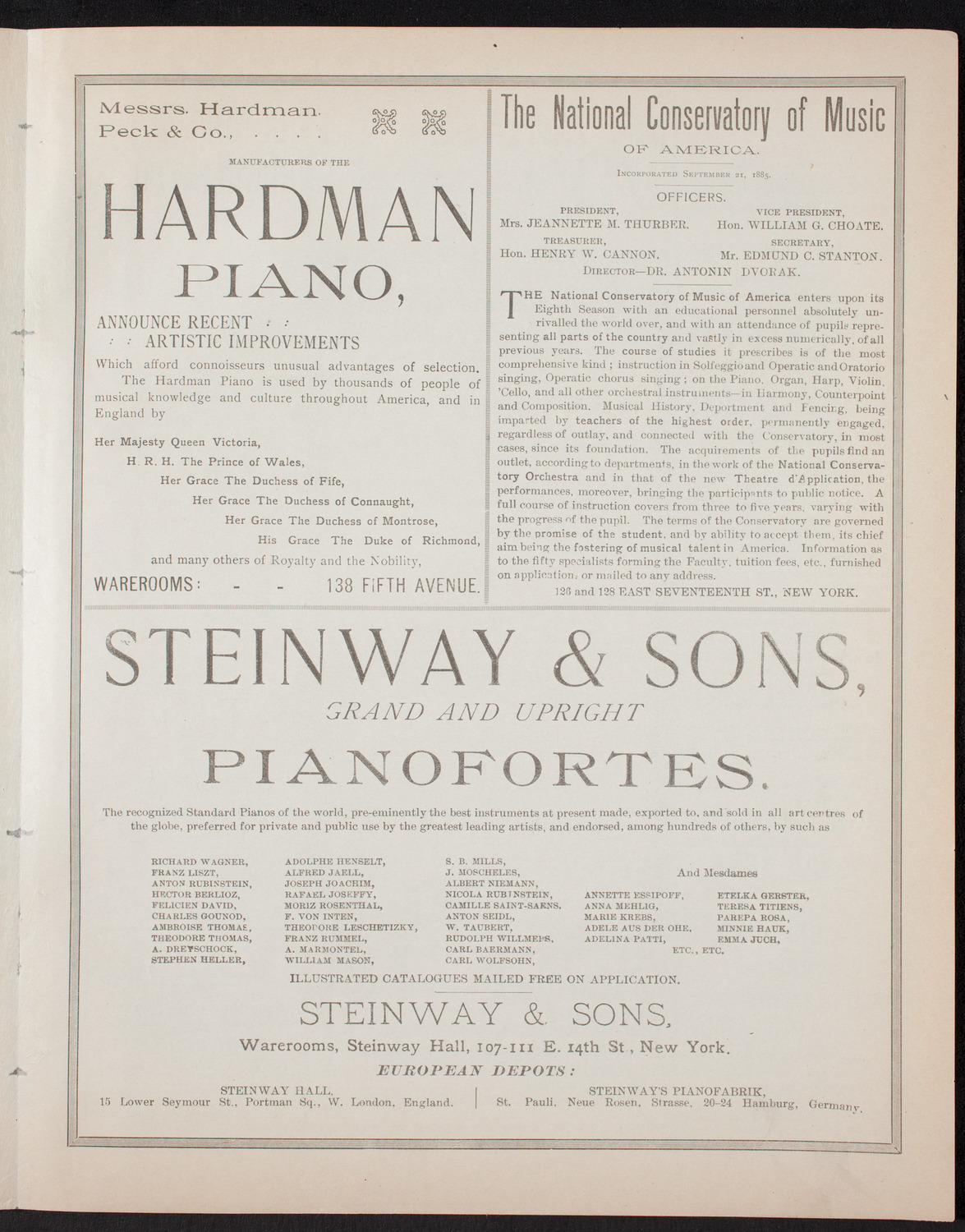 Lecture by Russell H. Cromwell, January 26, 1893, program page 5