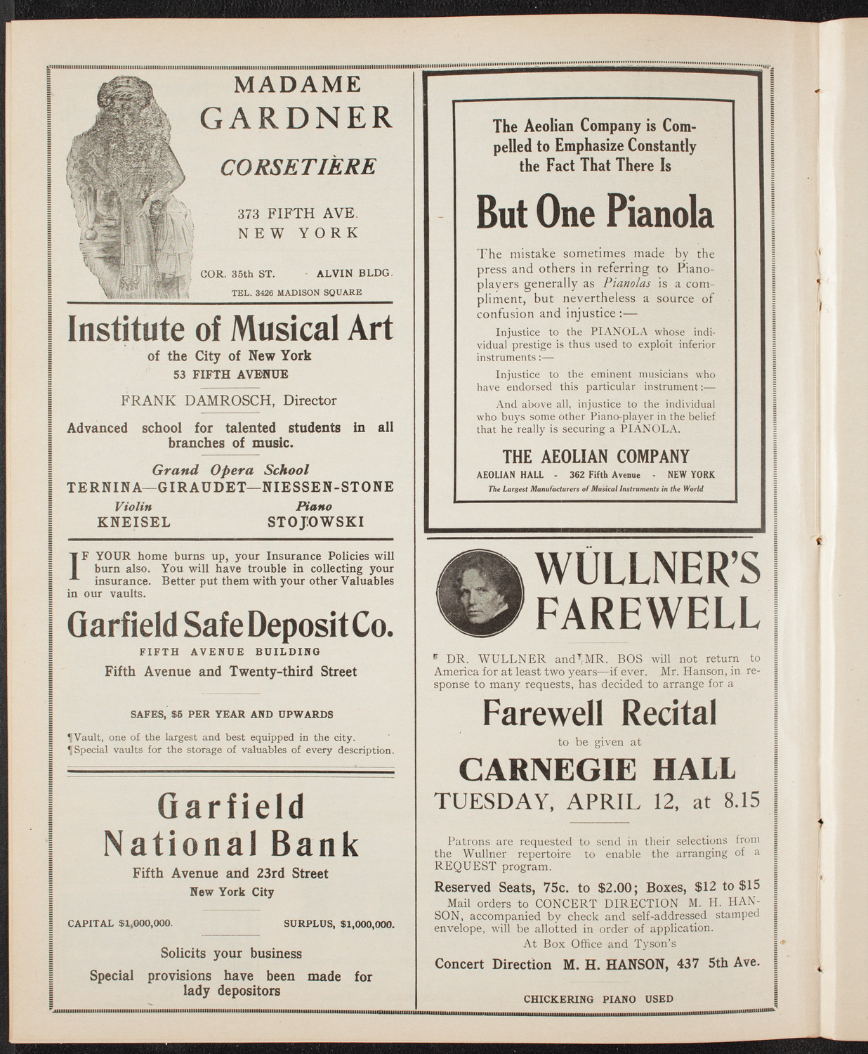 New York Philharmonic, April 2, 1910, program page 6