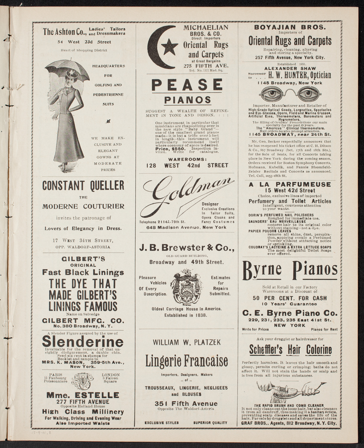 Oratorio Society Invitational Concert, December 9, 1901, program page 3