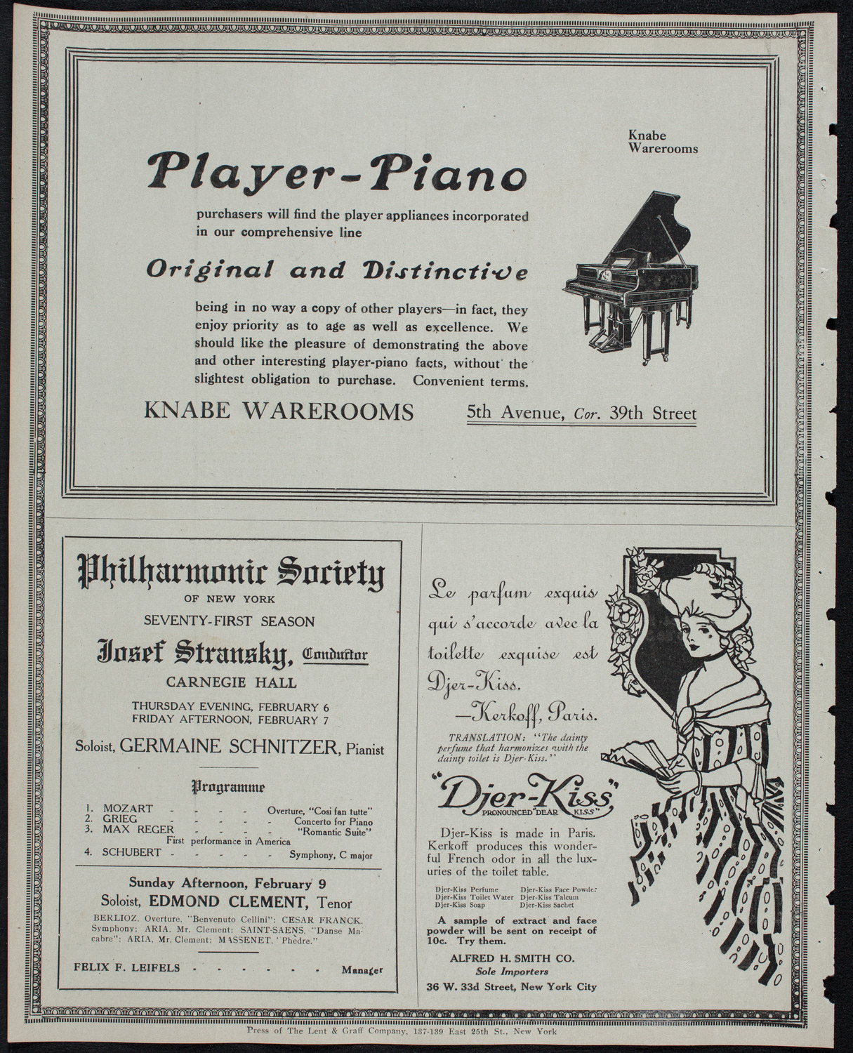 New York Philharmonic, February 2, 1913, program page 12
