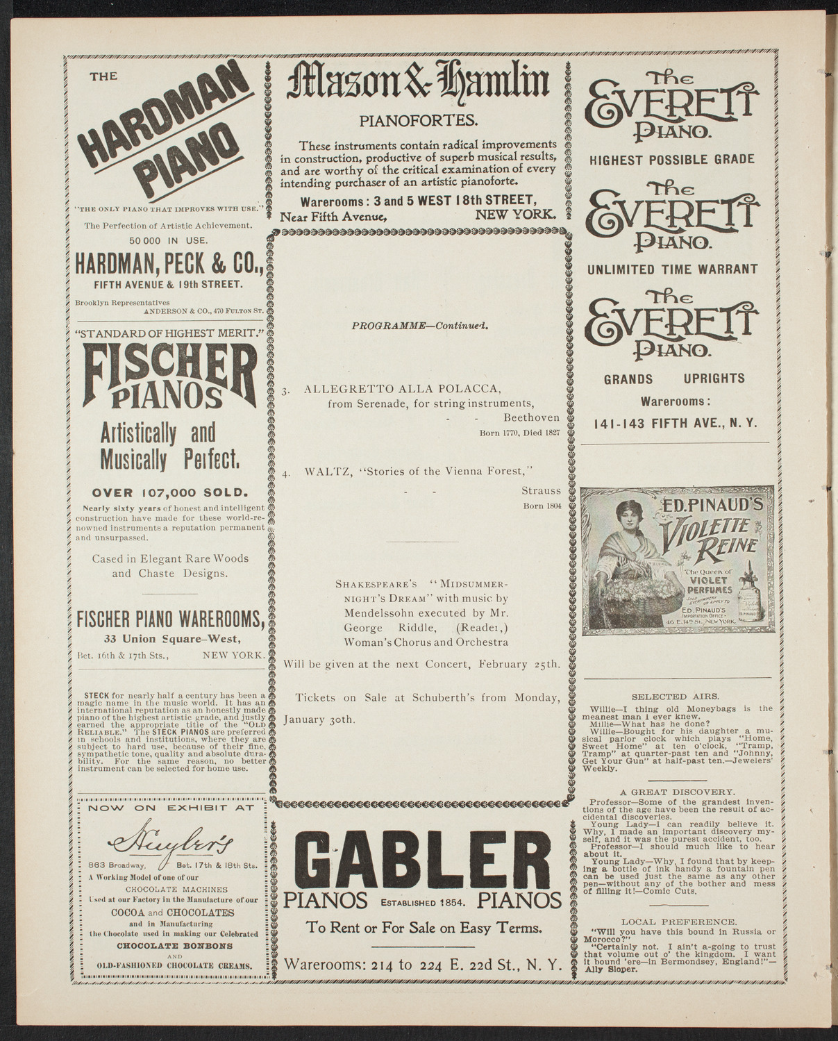 Symphony Concert for Young People, January 28, 1899, program page 6