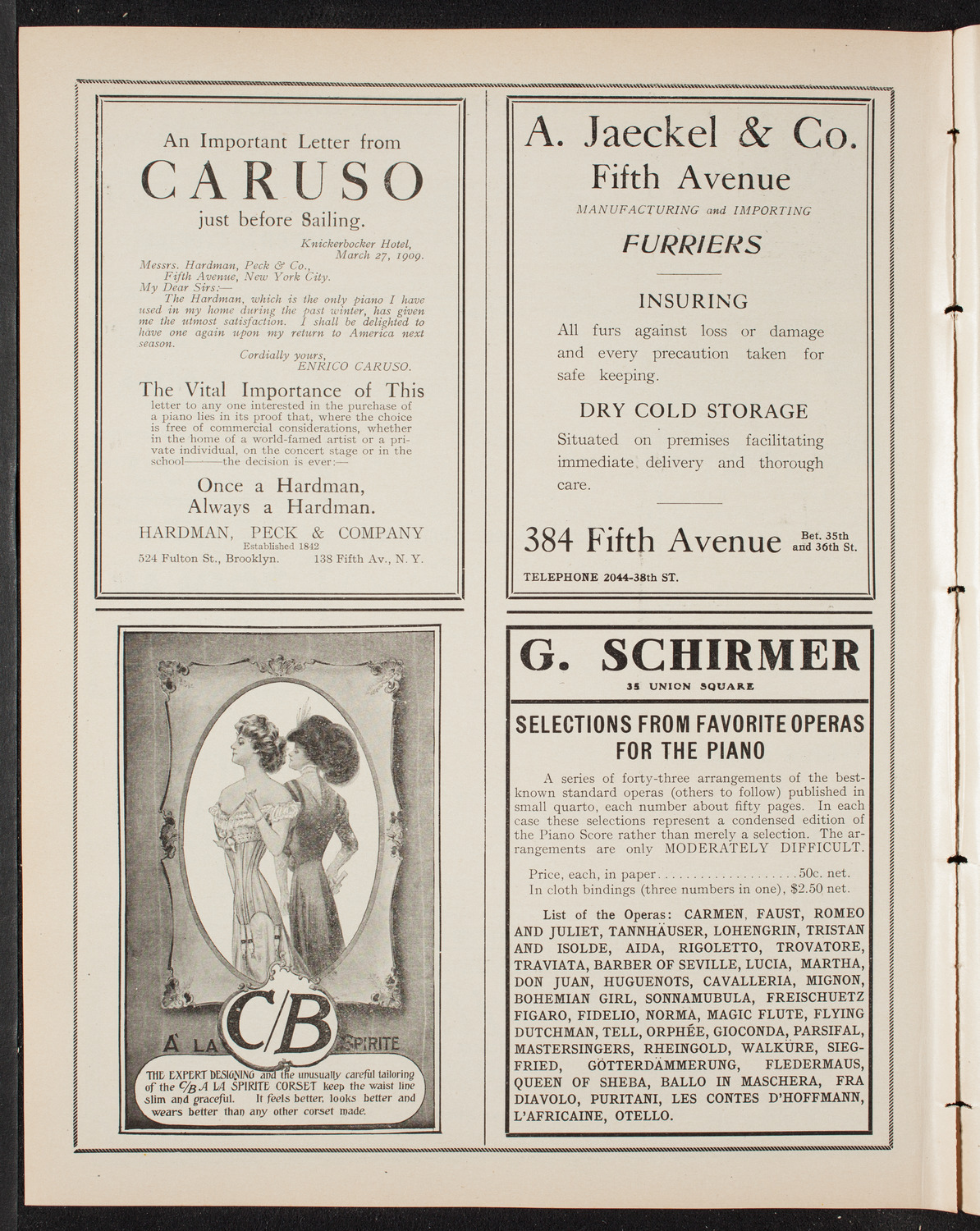 Catholic Oratorio Society, April 25, 1909, program page 8