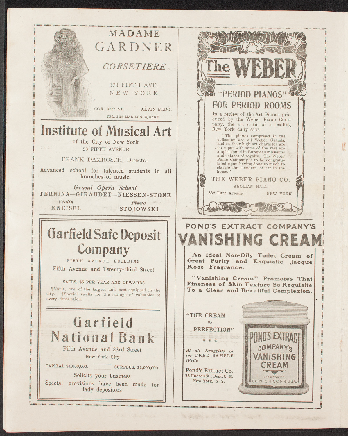 Maine Memorial Service, February 20, 1910, program page 10
