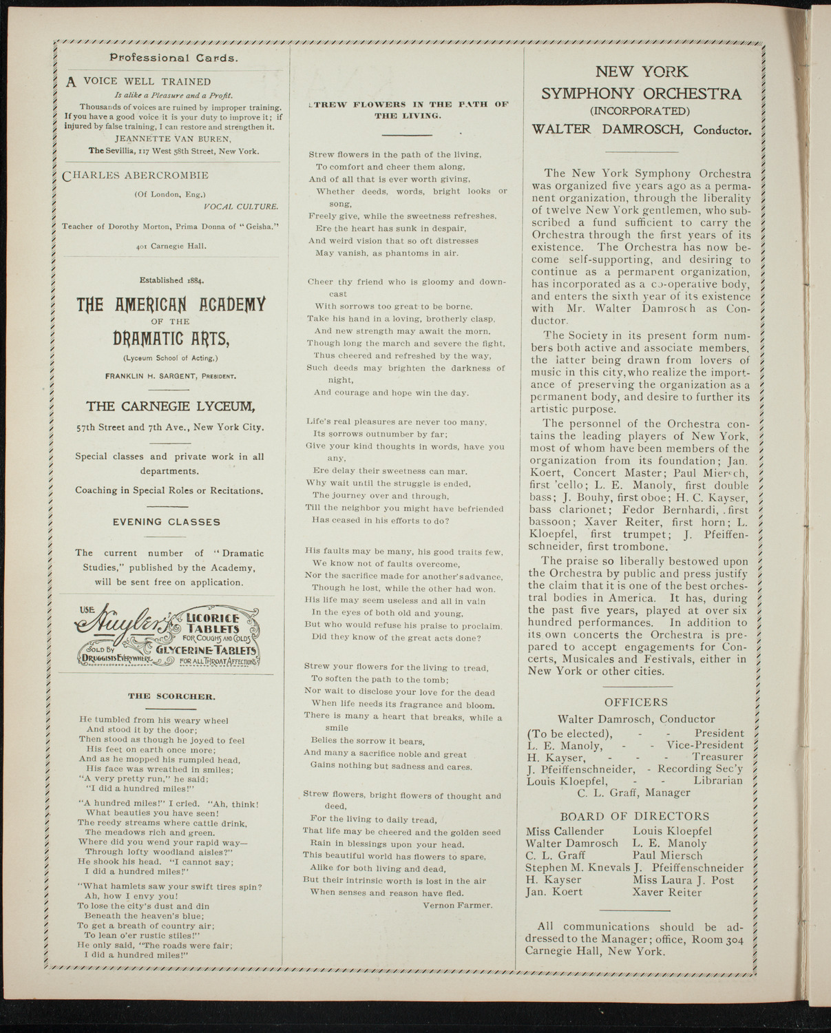 Lecture by Robert E Peary, February 4, 1897, program page 2