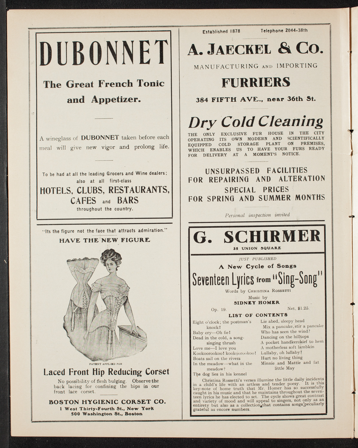 Harold Bauer, Piano, April 21, 1908, program page 8