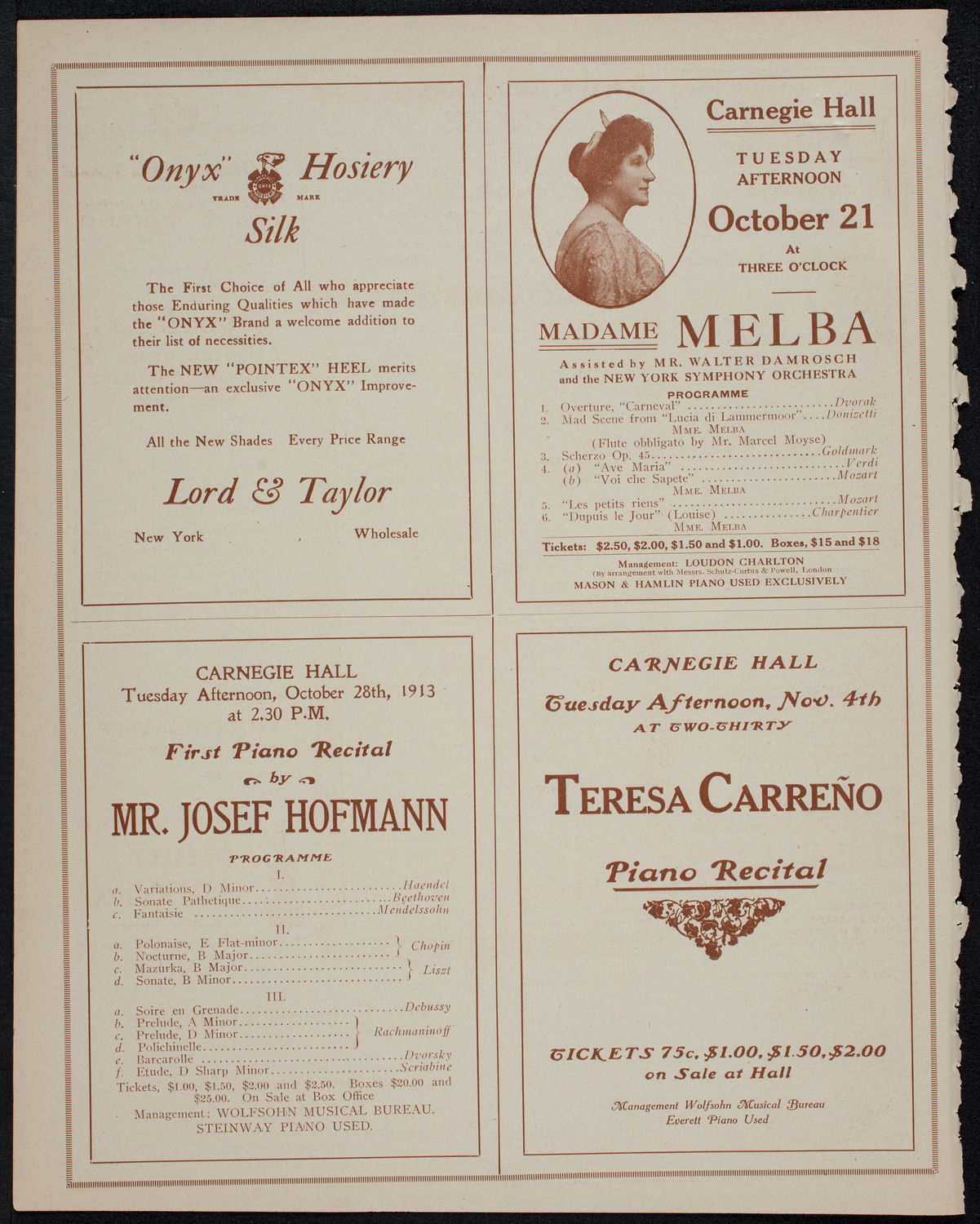 Grace Breen, Soprano, October 12, 1913, program page 8