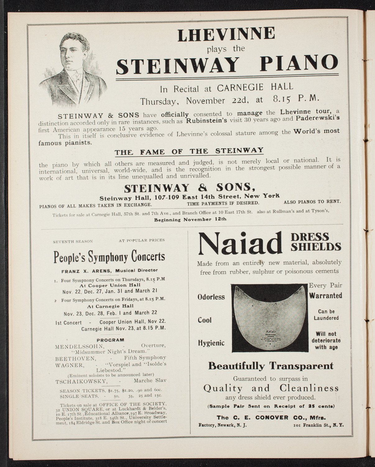 New York Symphony Orchestra, November 11, 1906, program page 4
