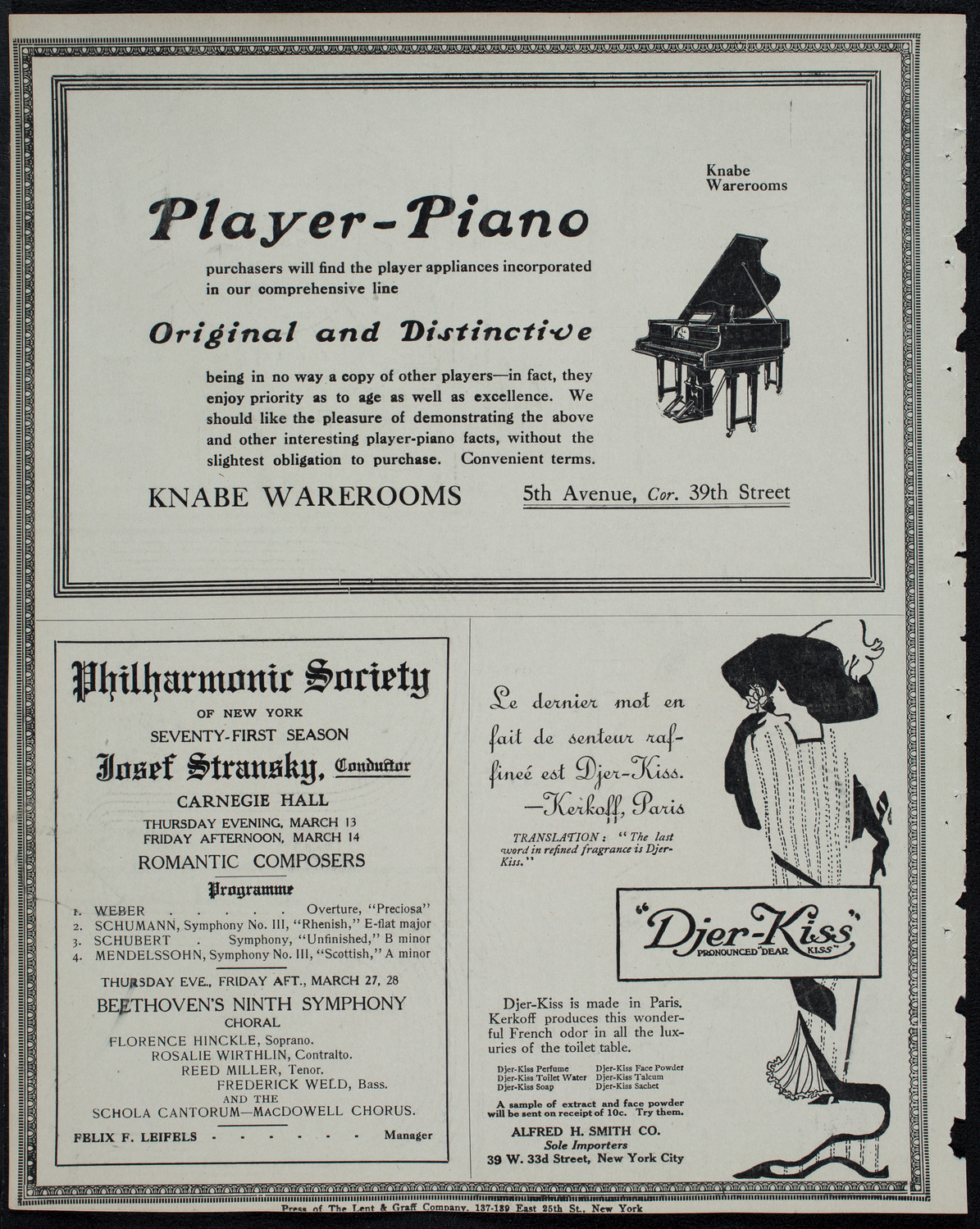 Catholic Oratorio Society, March 9, 1913, program page 12