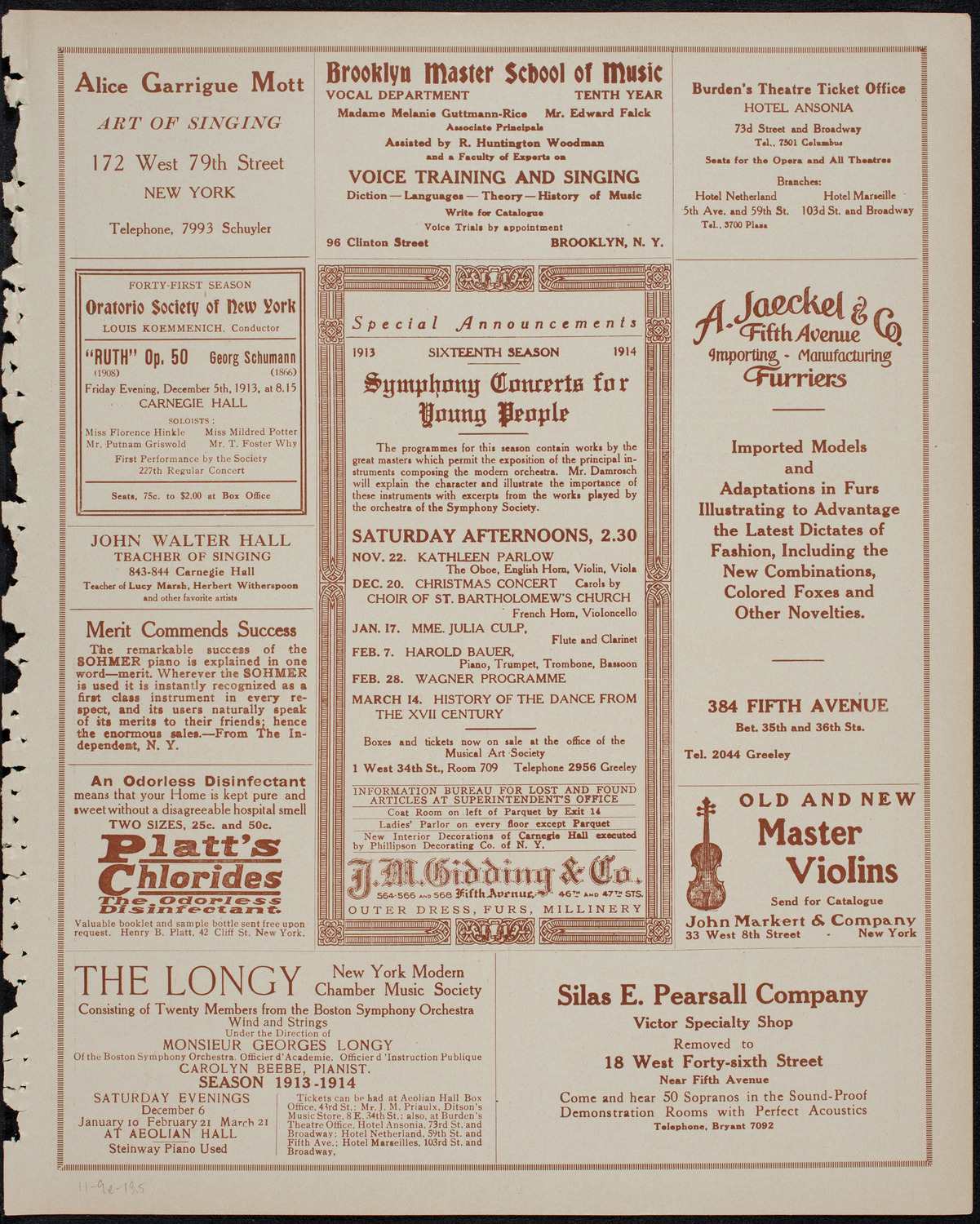 Elmendorf Lecture: Western India, November 9, 1913, program page 9