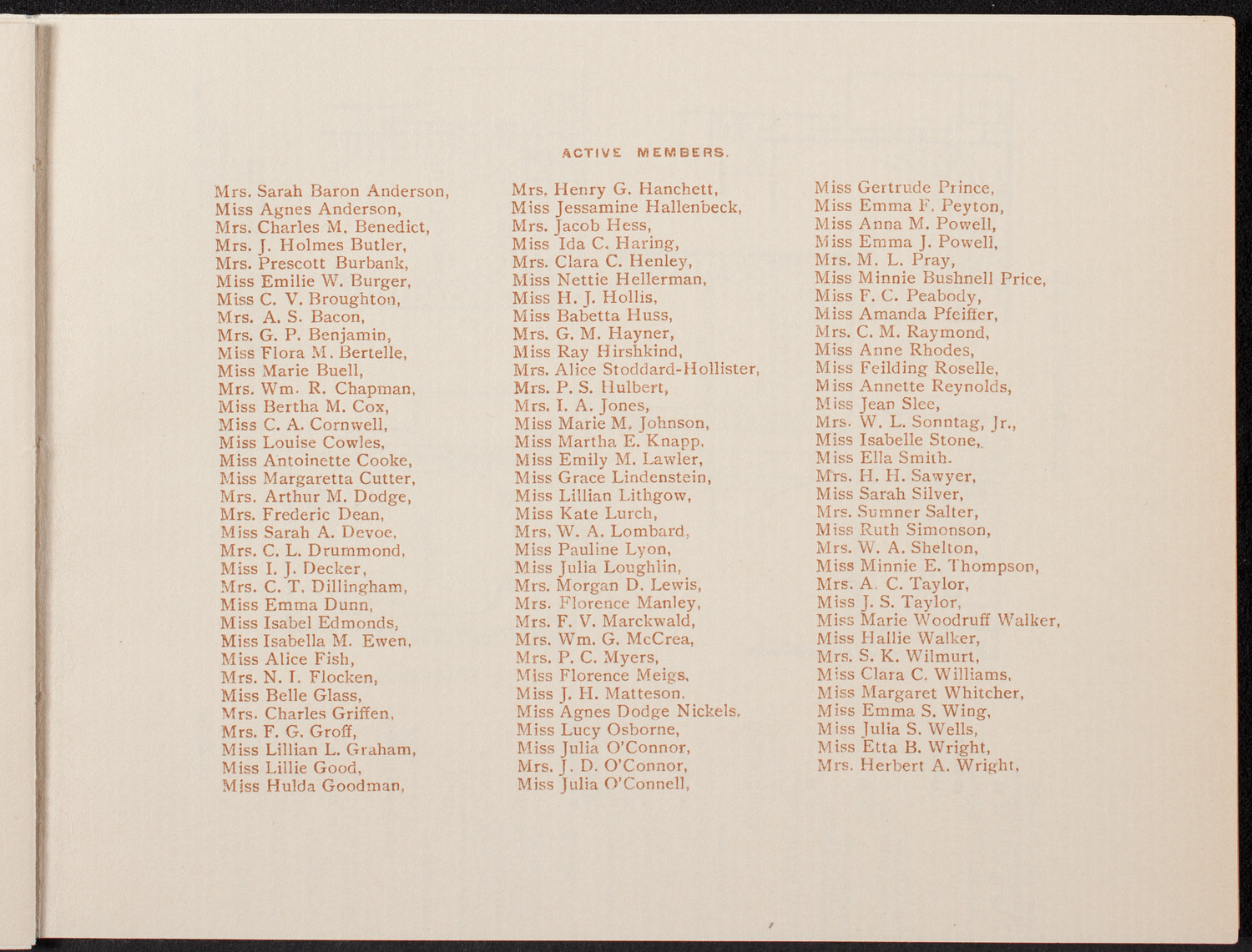 Rubinstein Club, April 21, 1892, program page 16