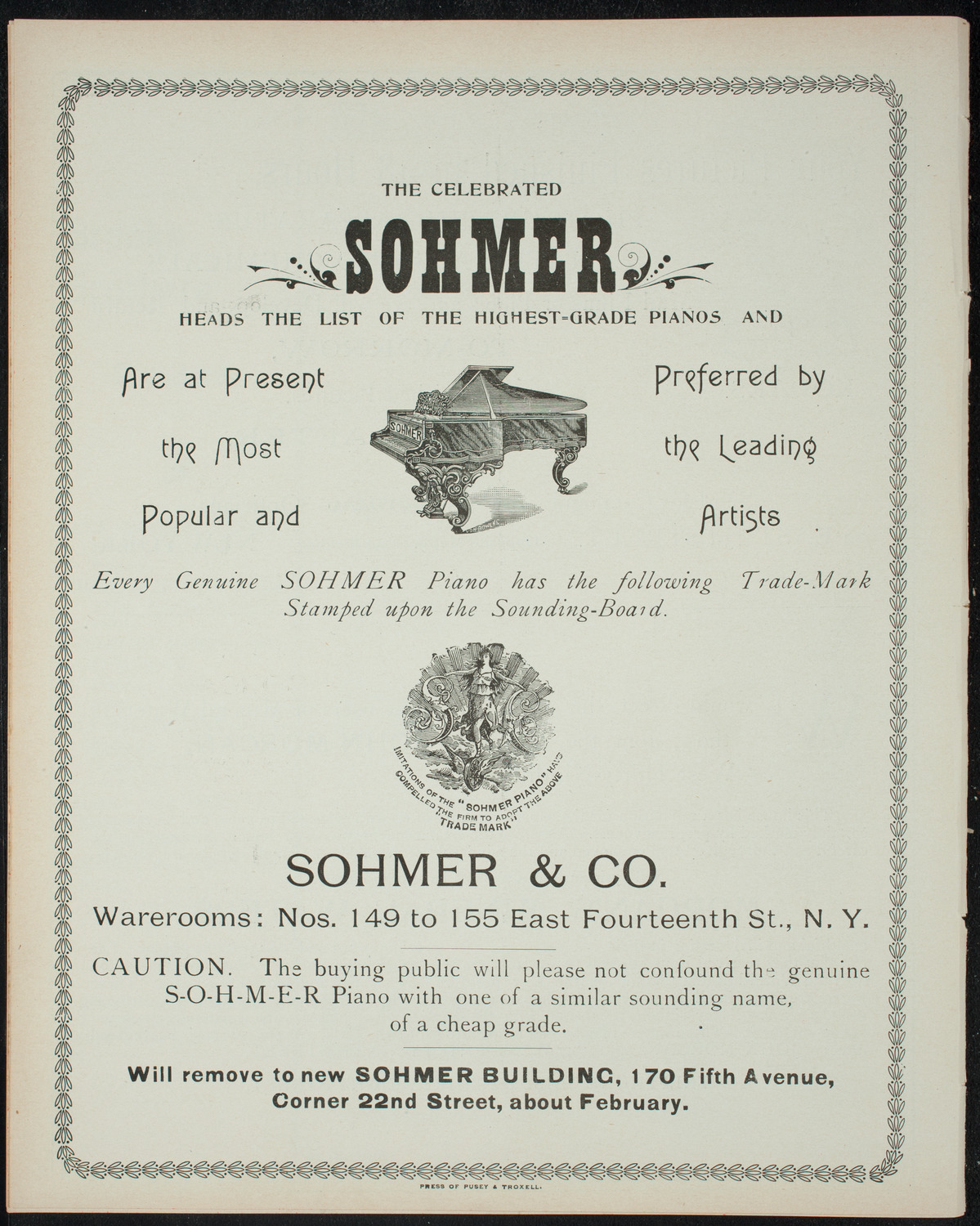 Columbia University Sophomore Class, December 21, 1897, program page 8